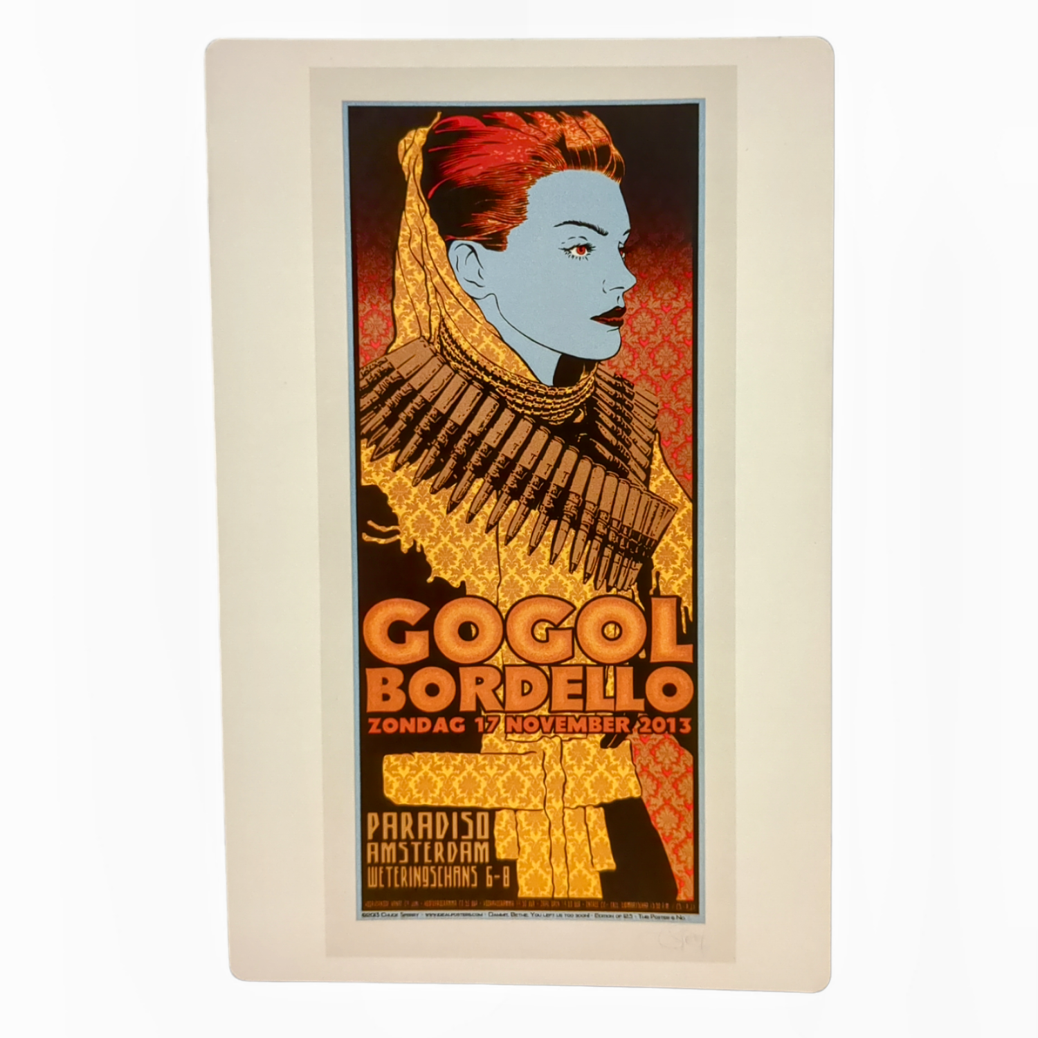 Chuck Sperry Gogol Bordello, Amsterdam 2013 Art Card