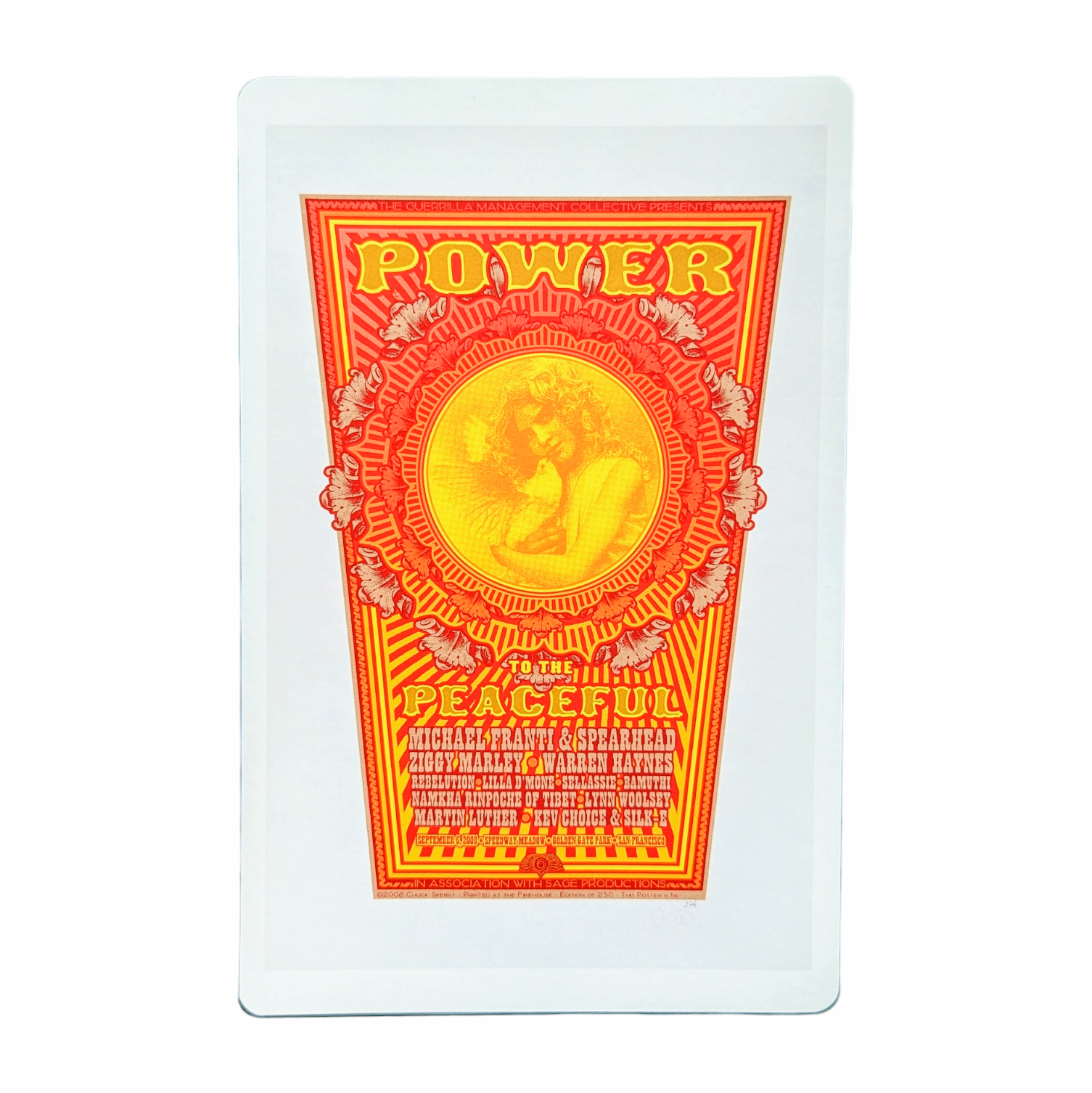 Chuck Sperry "Power to The Peaceful" 2008 Art Card - Arte House