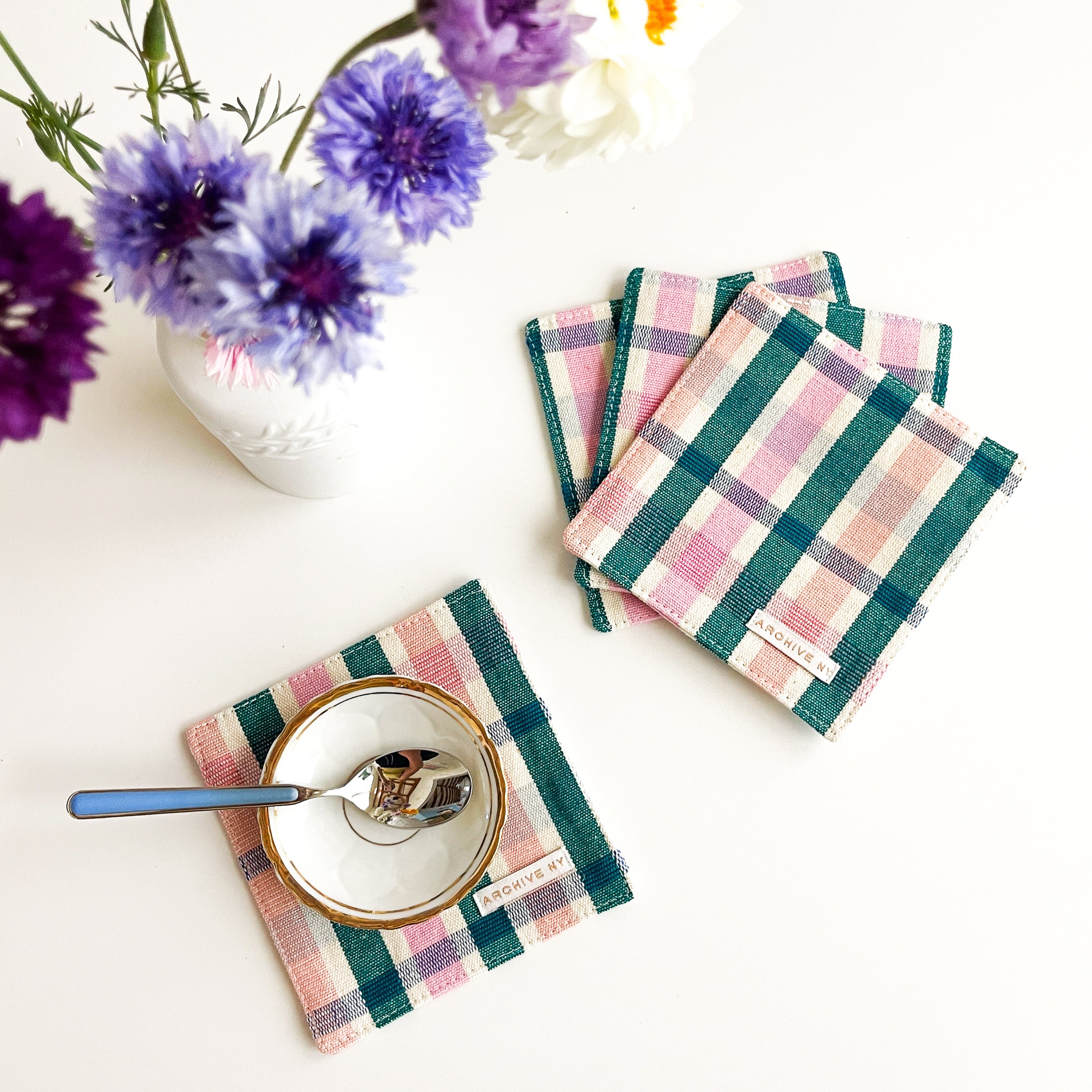 Lola Plaid Coasters