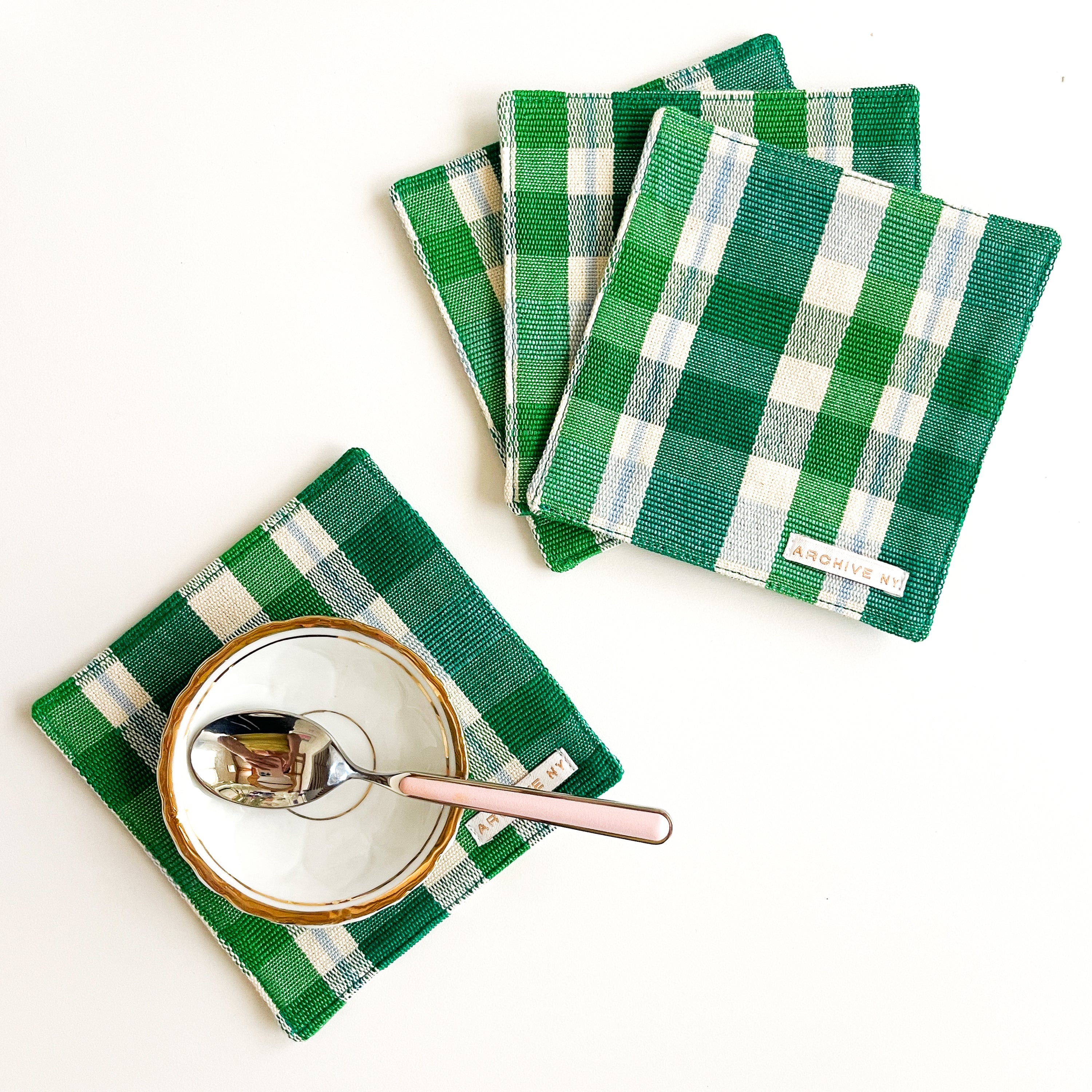 Josefina Plaid Coasters - Arte House