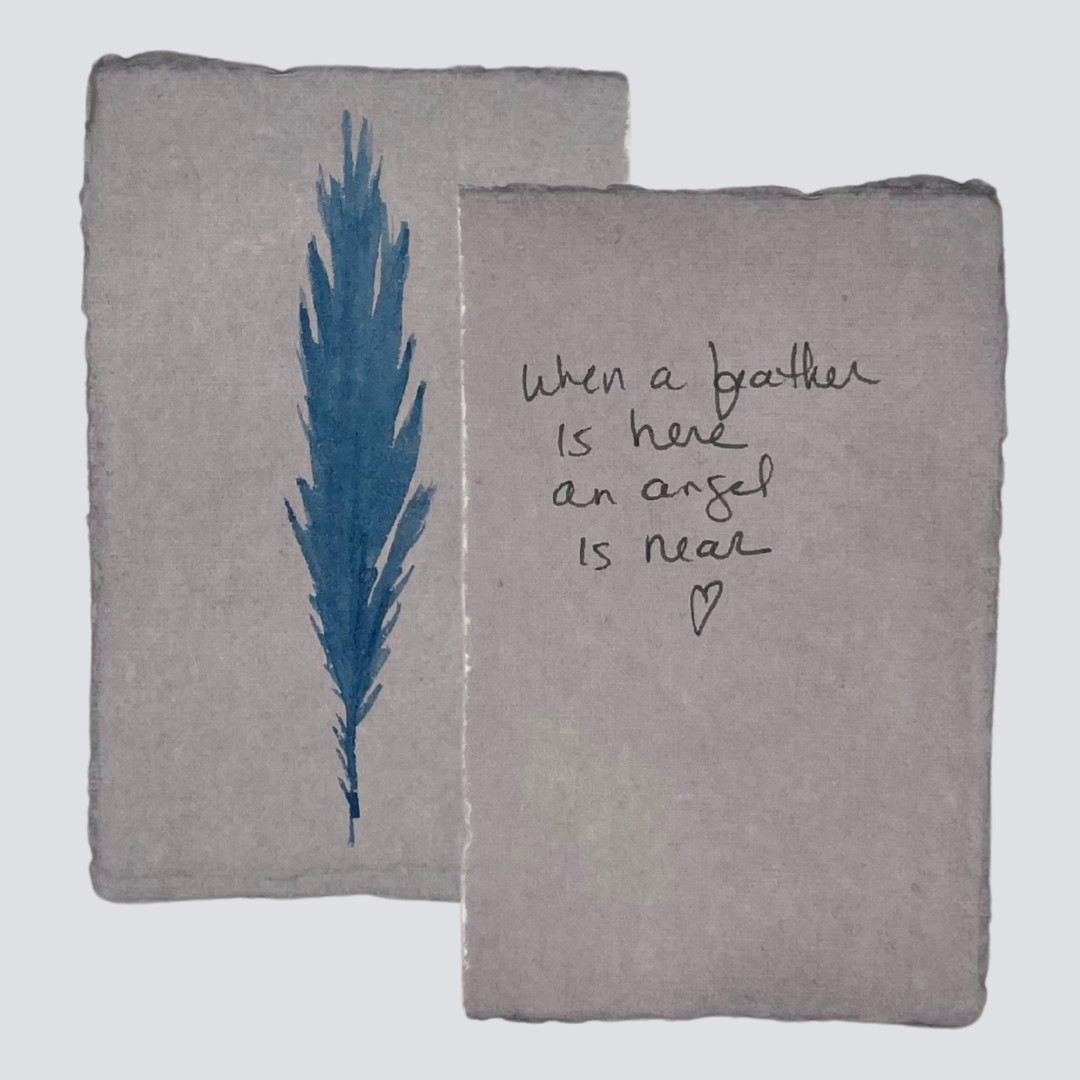 Large Cobalt Blue Angel Feather