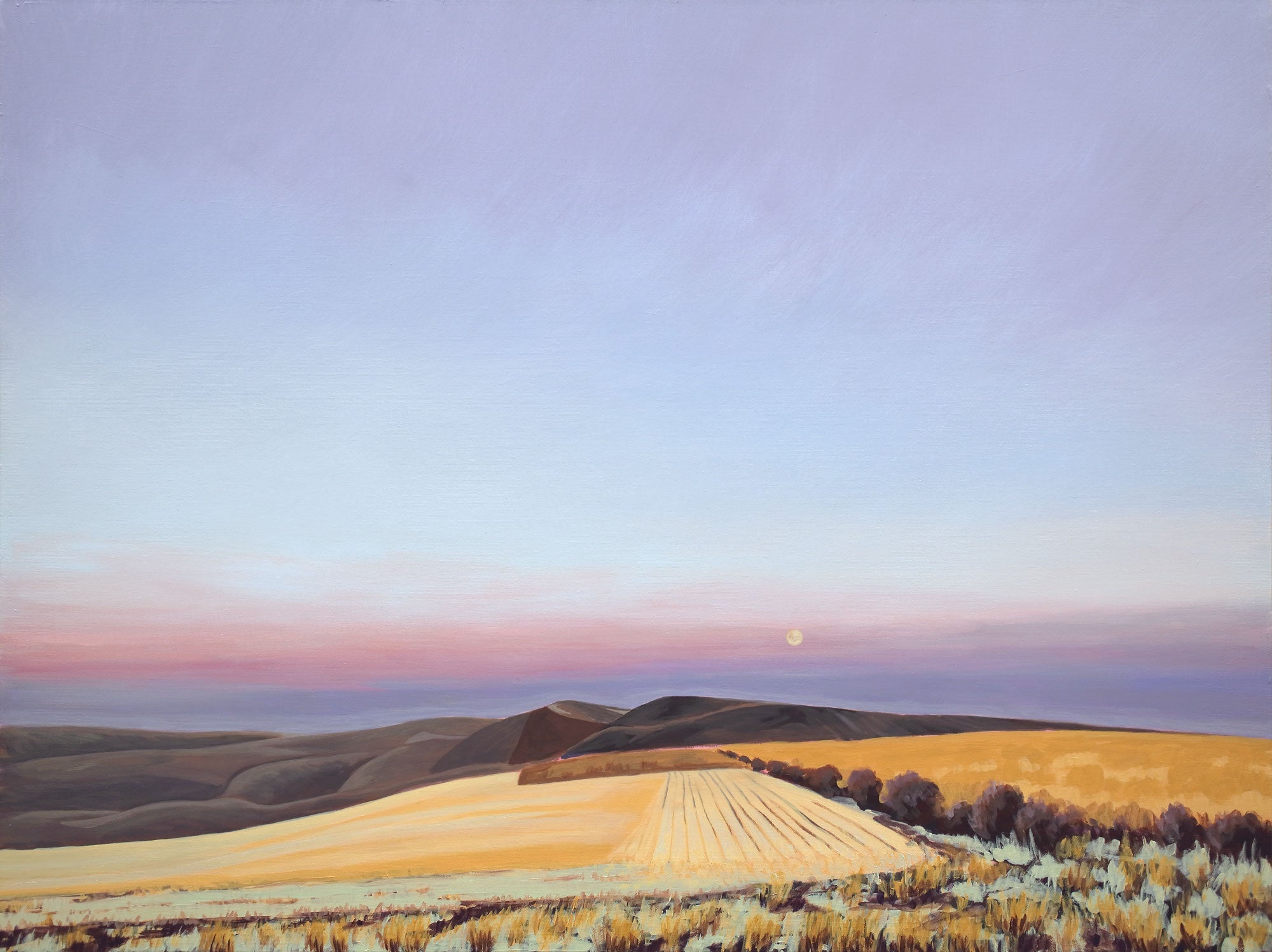 Moon Over Wallowa County a Horizontal Art Print