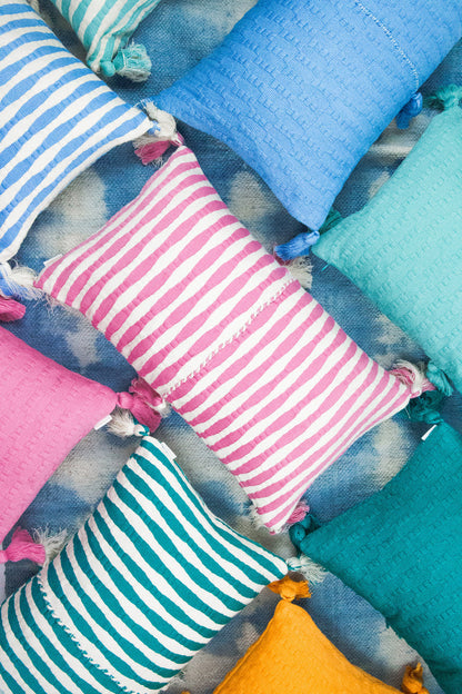 Antigua Pillow - Bubblegum Pink Solid