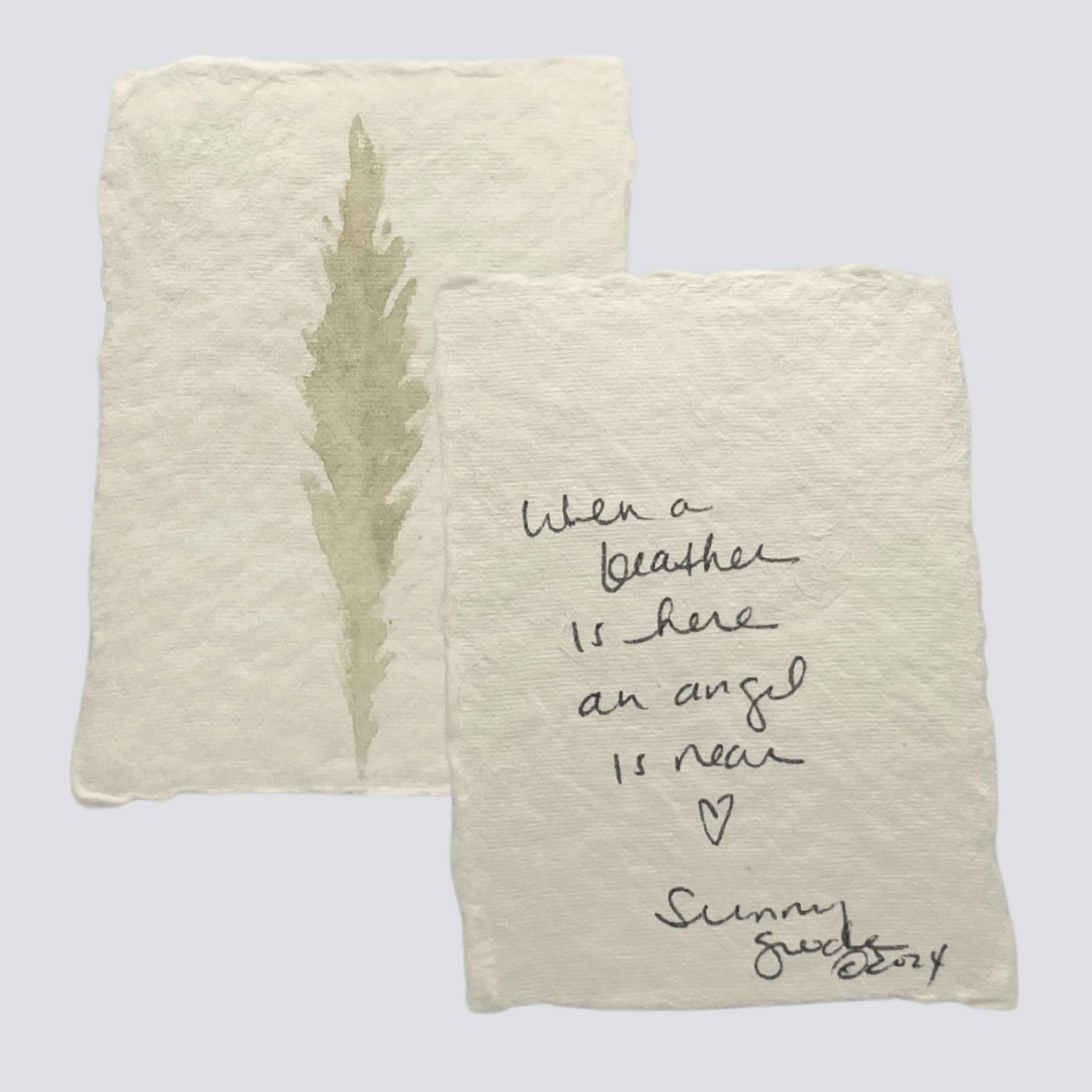 Medium Pale Sage Angel Feather