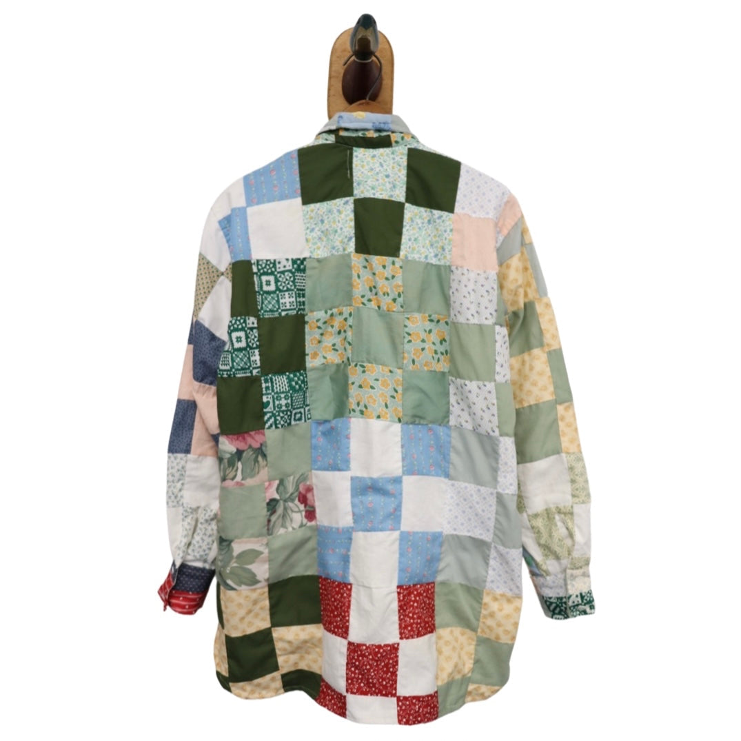 George Quilted Long Sleeve Button Down Sz M GLS9 - Arte House