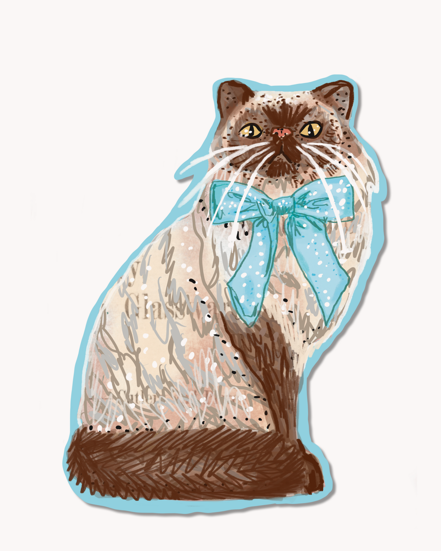 Seal Point Persain Cat Sticker
