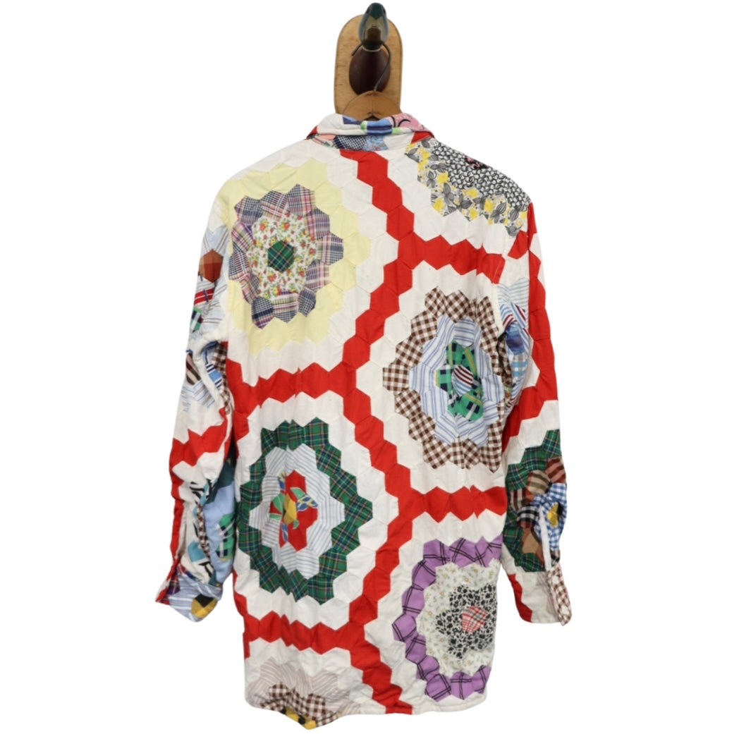 George Quilted Long Sleeve Button Down Sz S GLS7 - Arte House