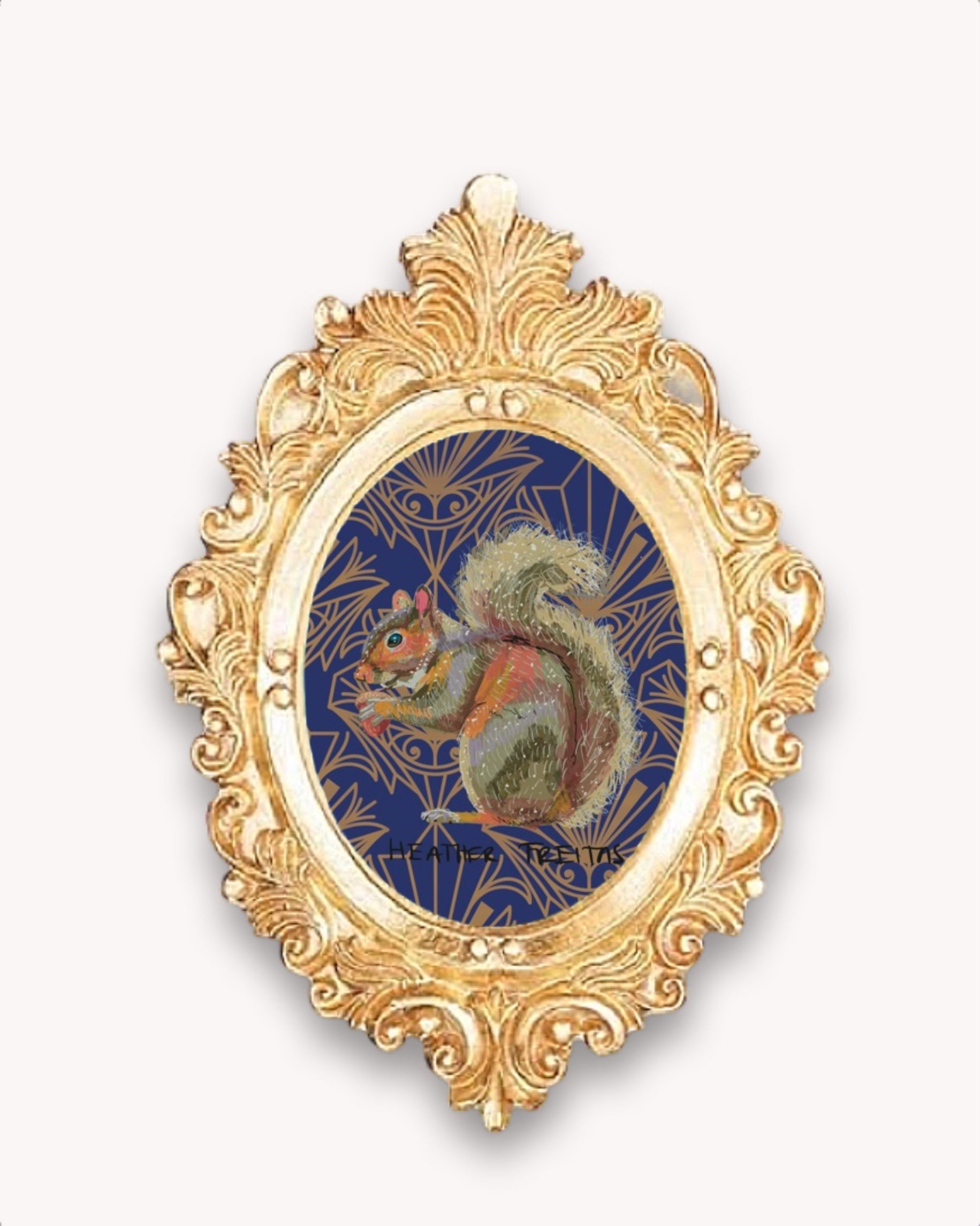 Squirrel Framed Magnet ( Small ) - Arte House
