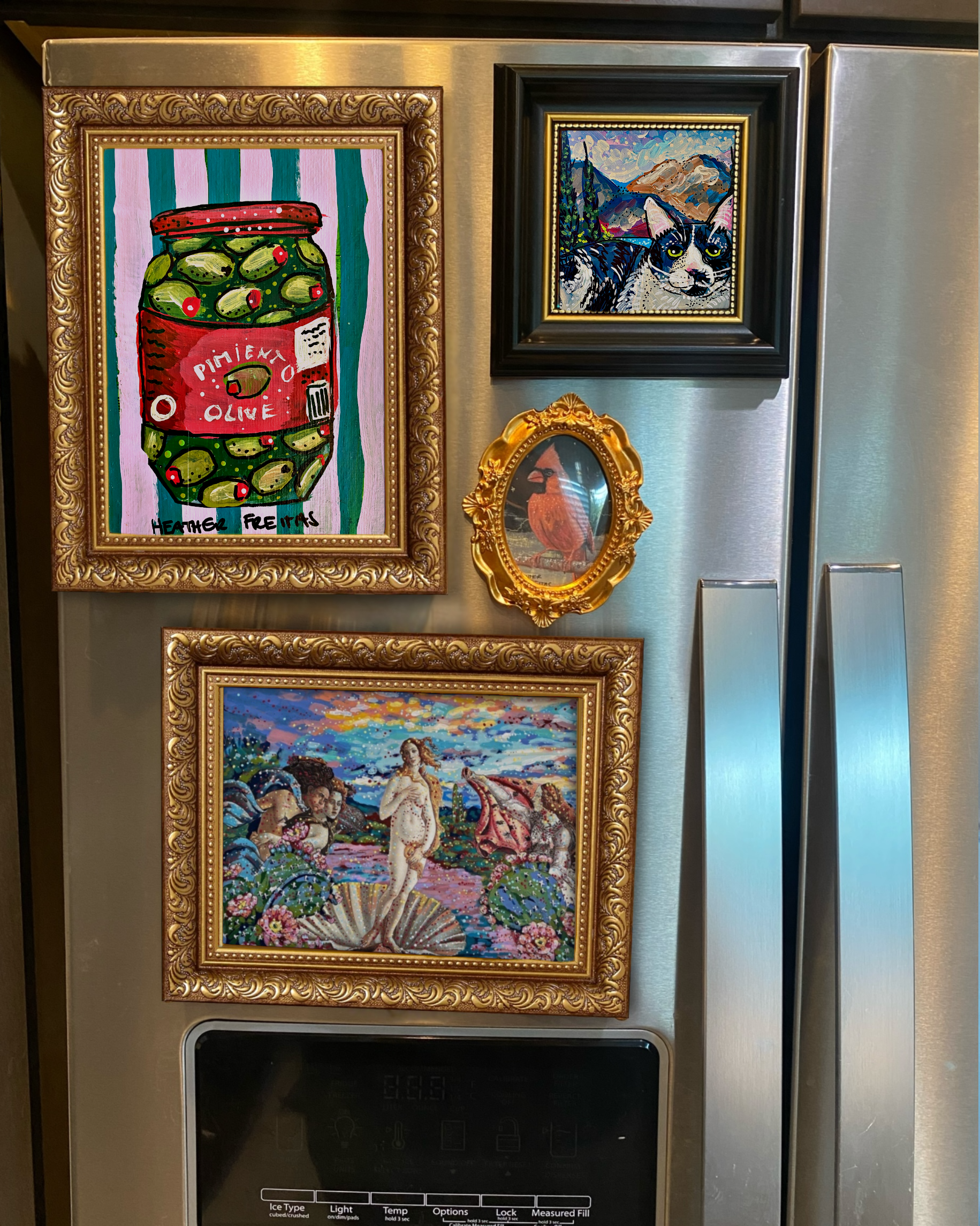 Tuscany Cat Framed Magnet ( Medium ) - Arte House