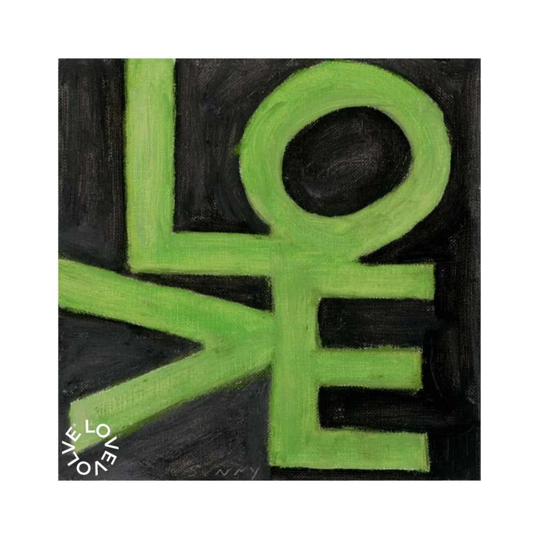 LOVE Square© Print - Kelly Green and Black - Arte House