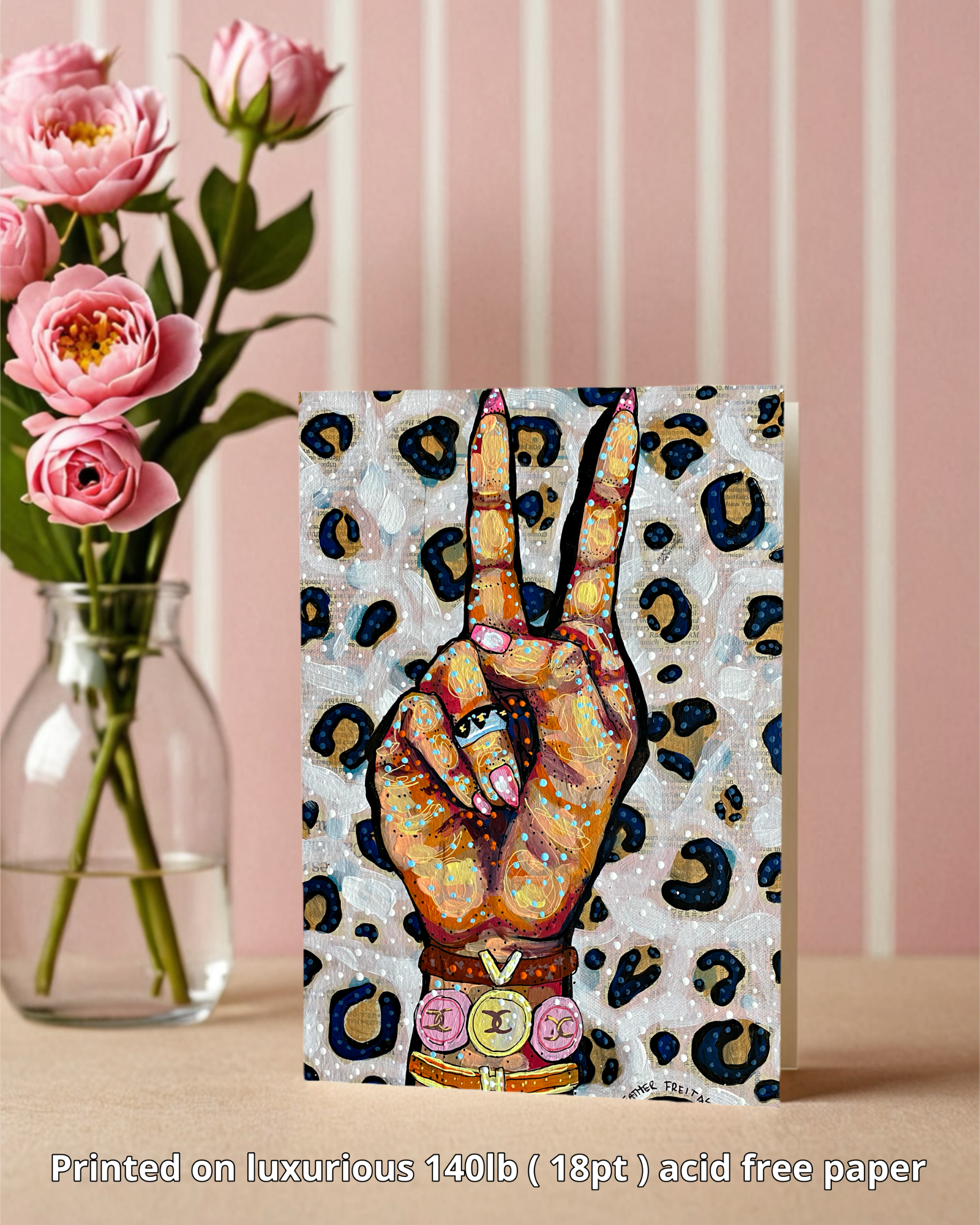 Peace, Love, Fashion - Greeting Card / Fine Art Print - Arte House