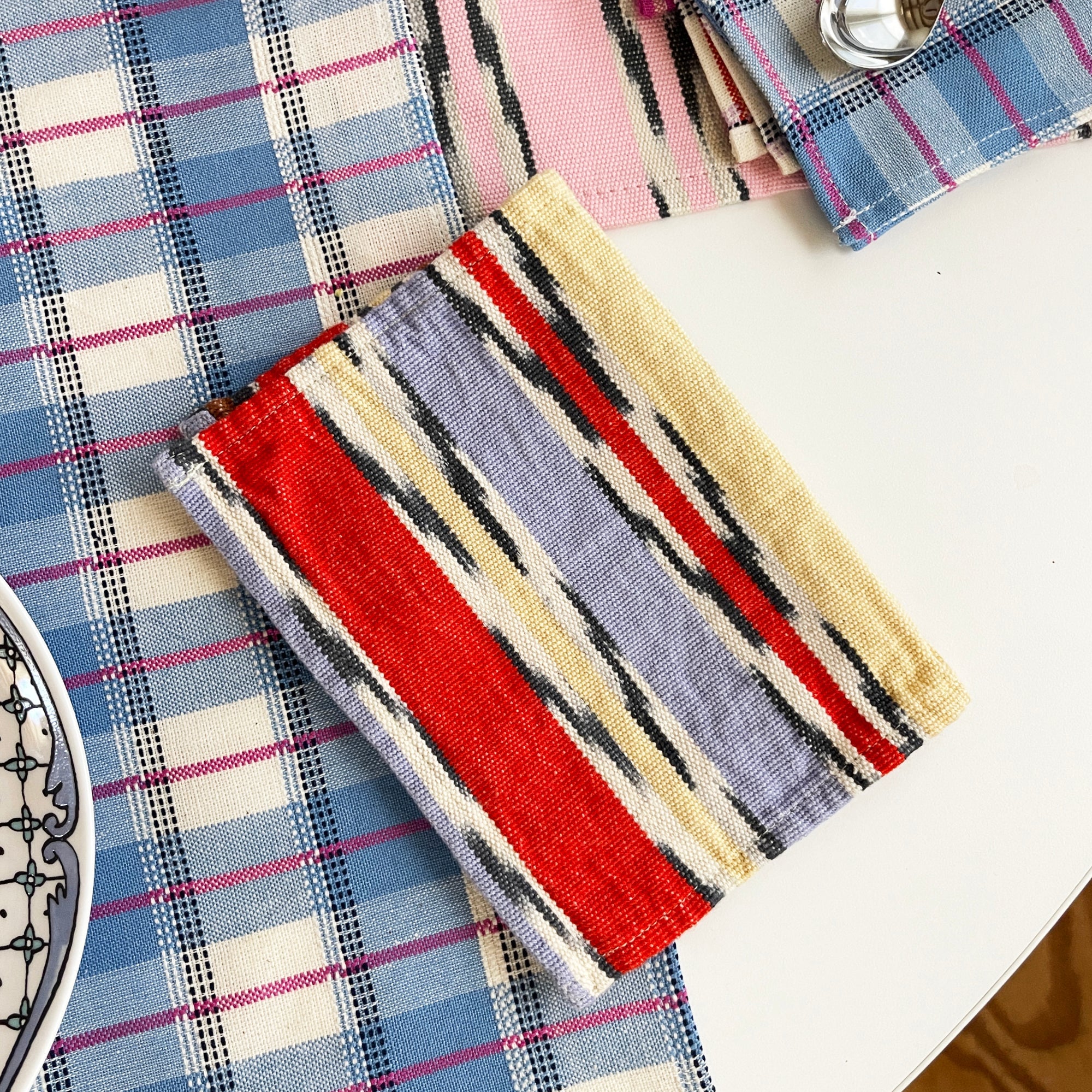 Xela Multi Jaspe Cocktail Napkins Set of 4 - Arte House