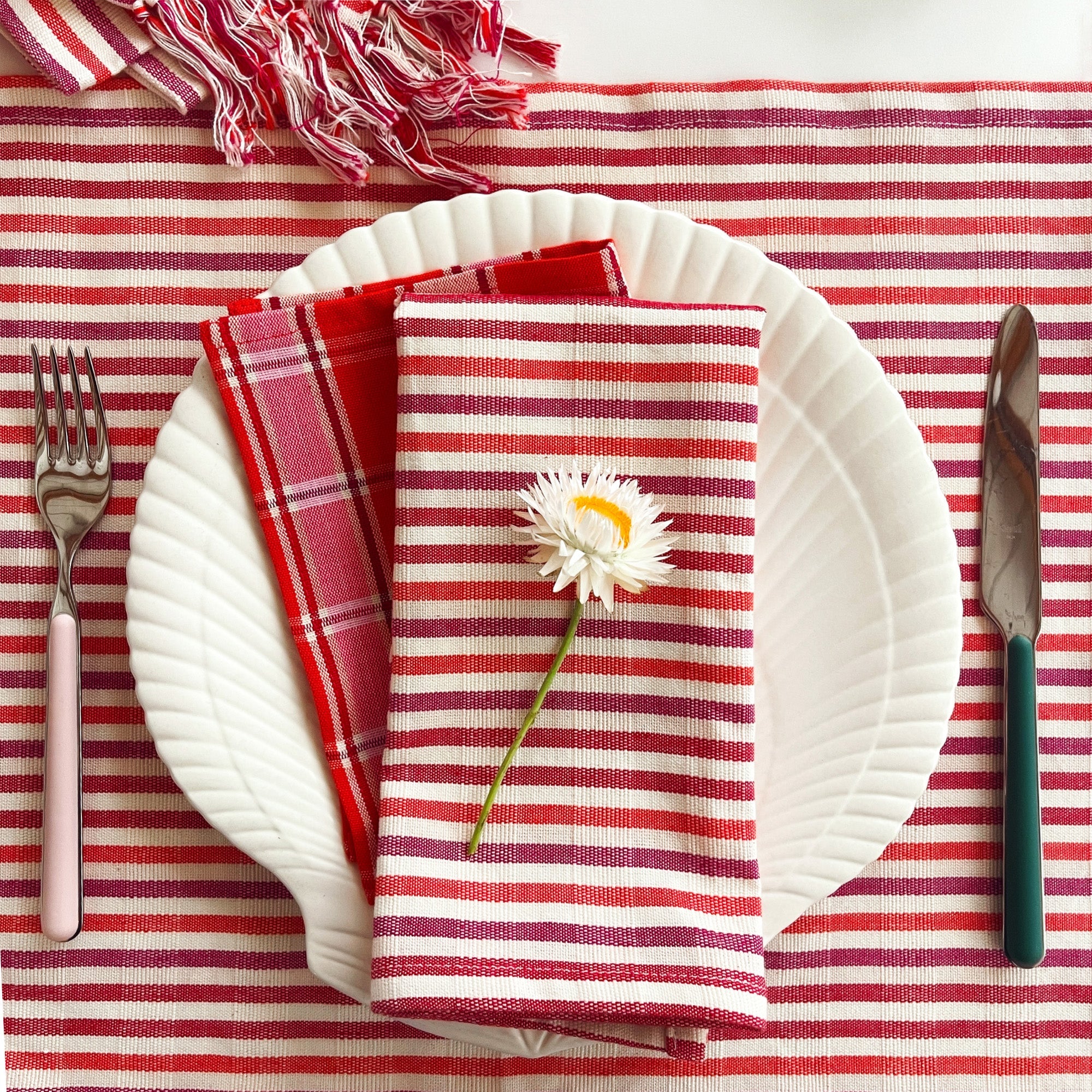 Elina Striped Dinner Napkin - Arte House
