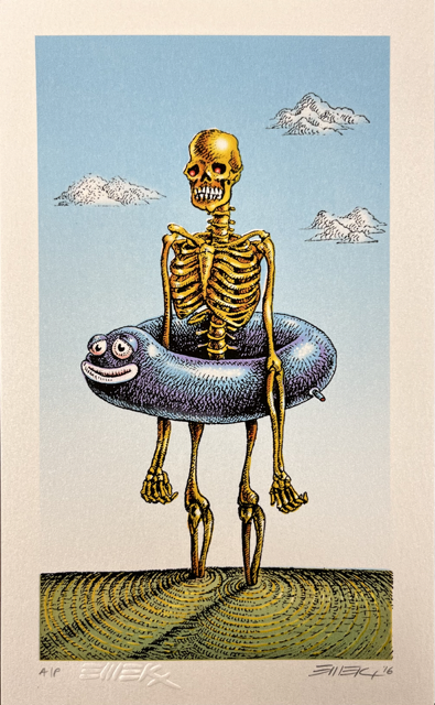 Emek “Innertube Waiting for the Flood” Mini Print - Arte House