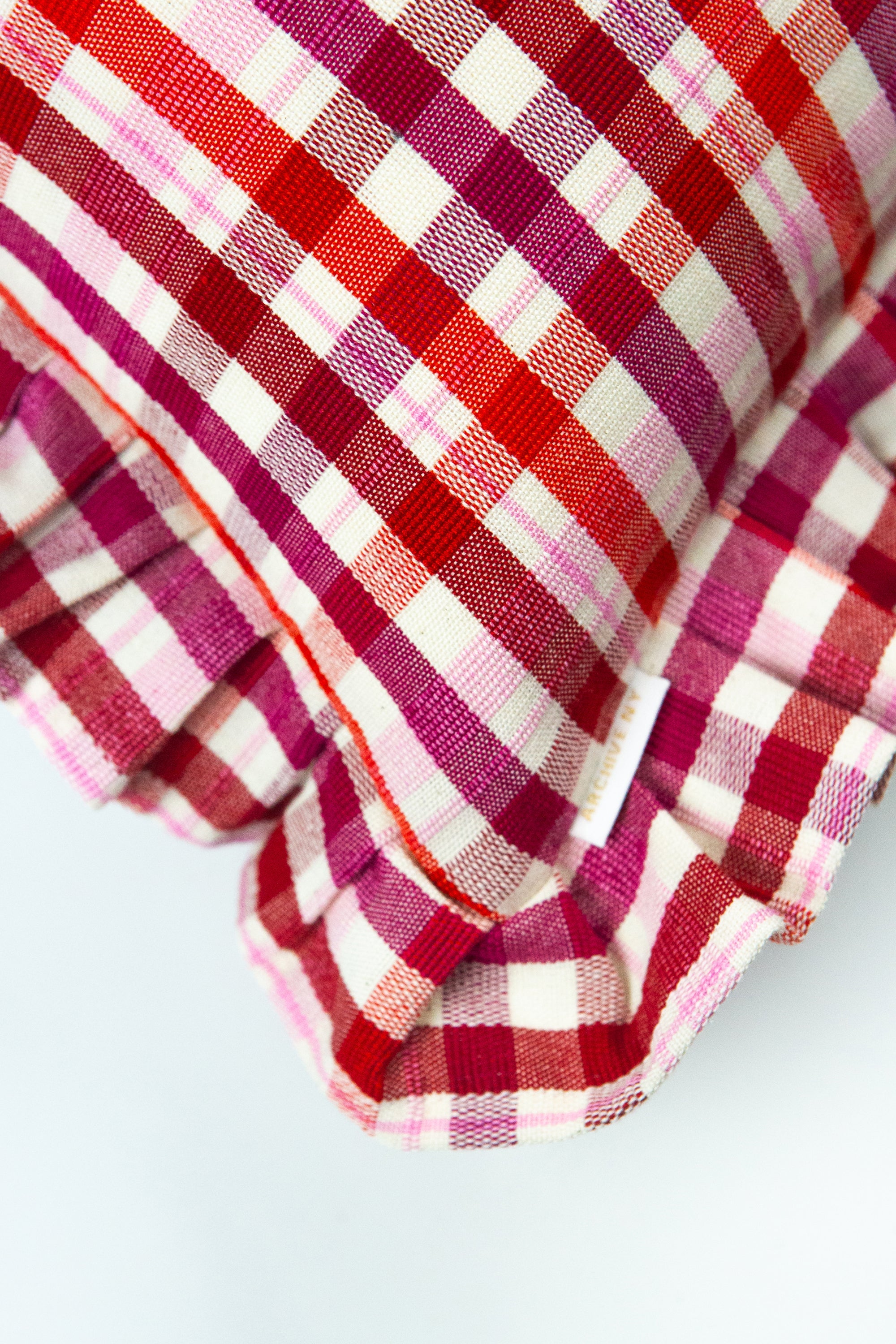 Noel Ruffle Plaid Pillow