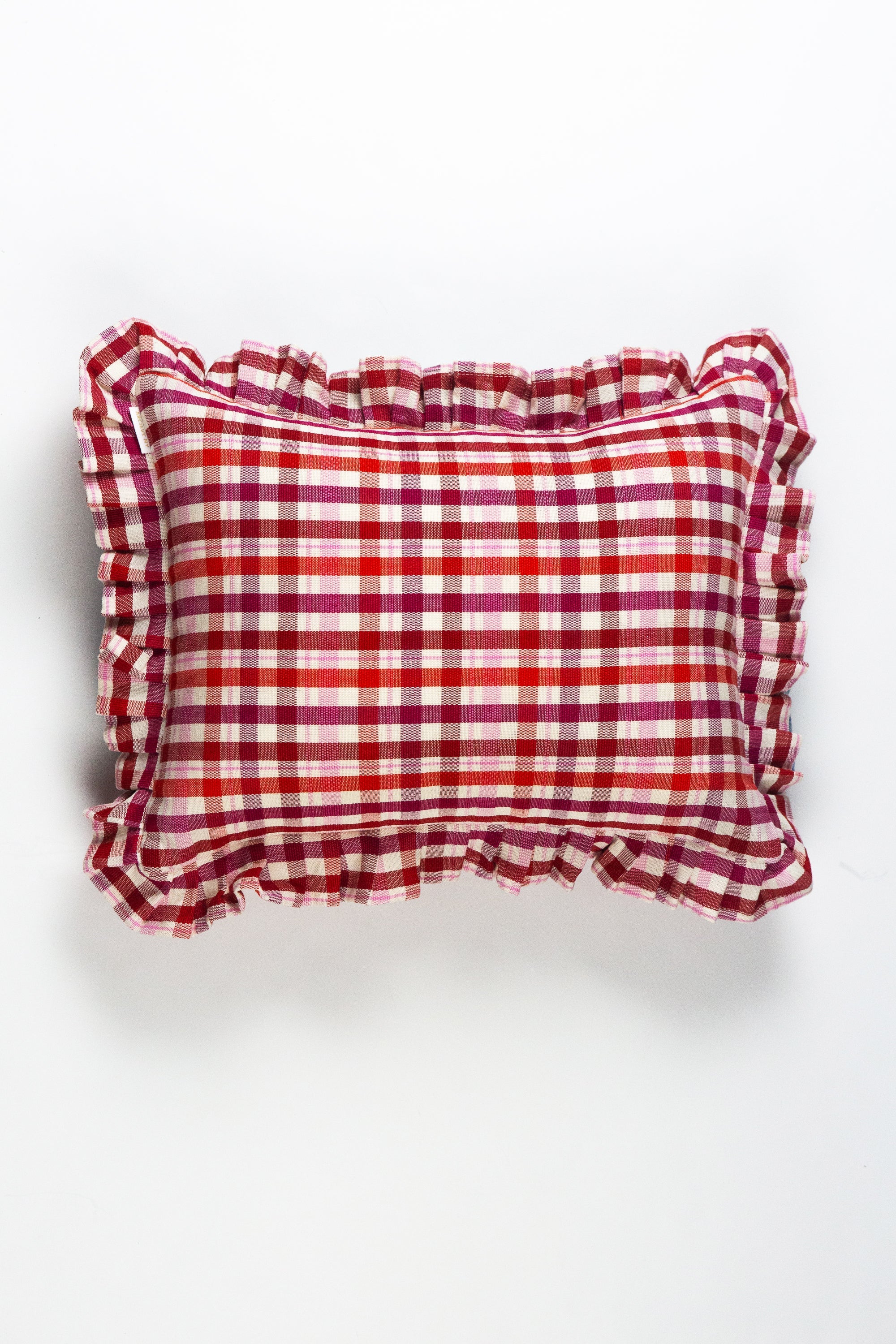 Noel Ruffle Plaid Pillow