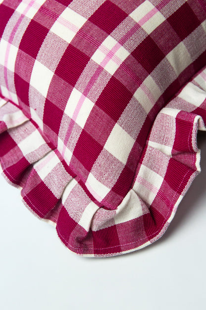 Abigaill Plaid Ruffle Pillow