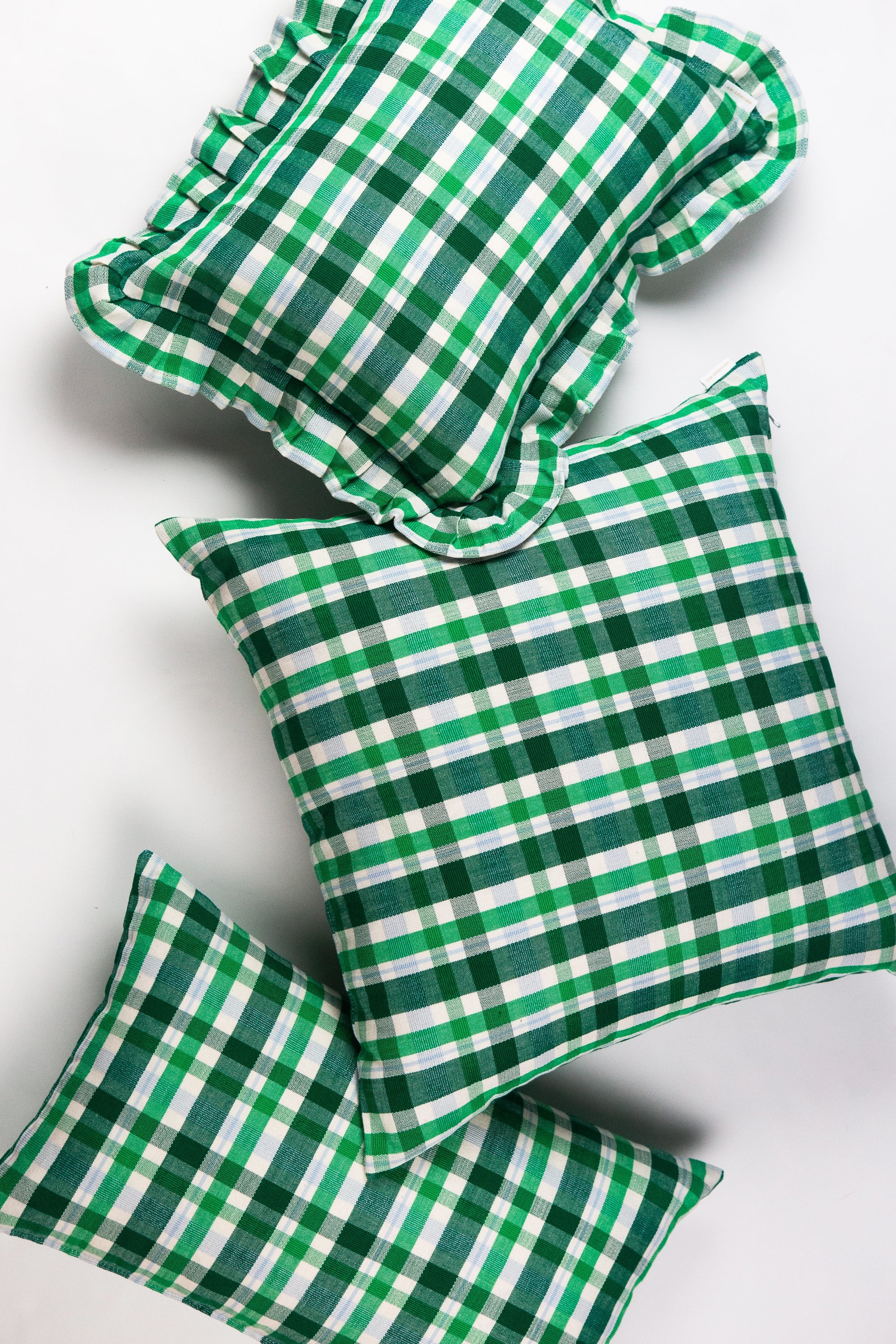 Josefina Ruffle Plaid Pillow - Arte House