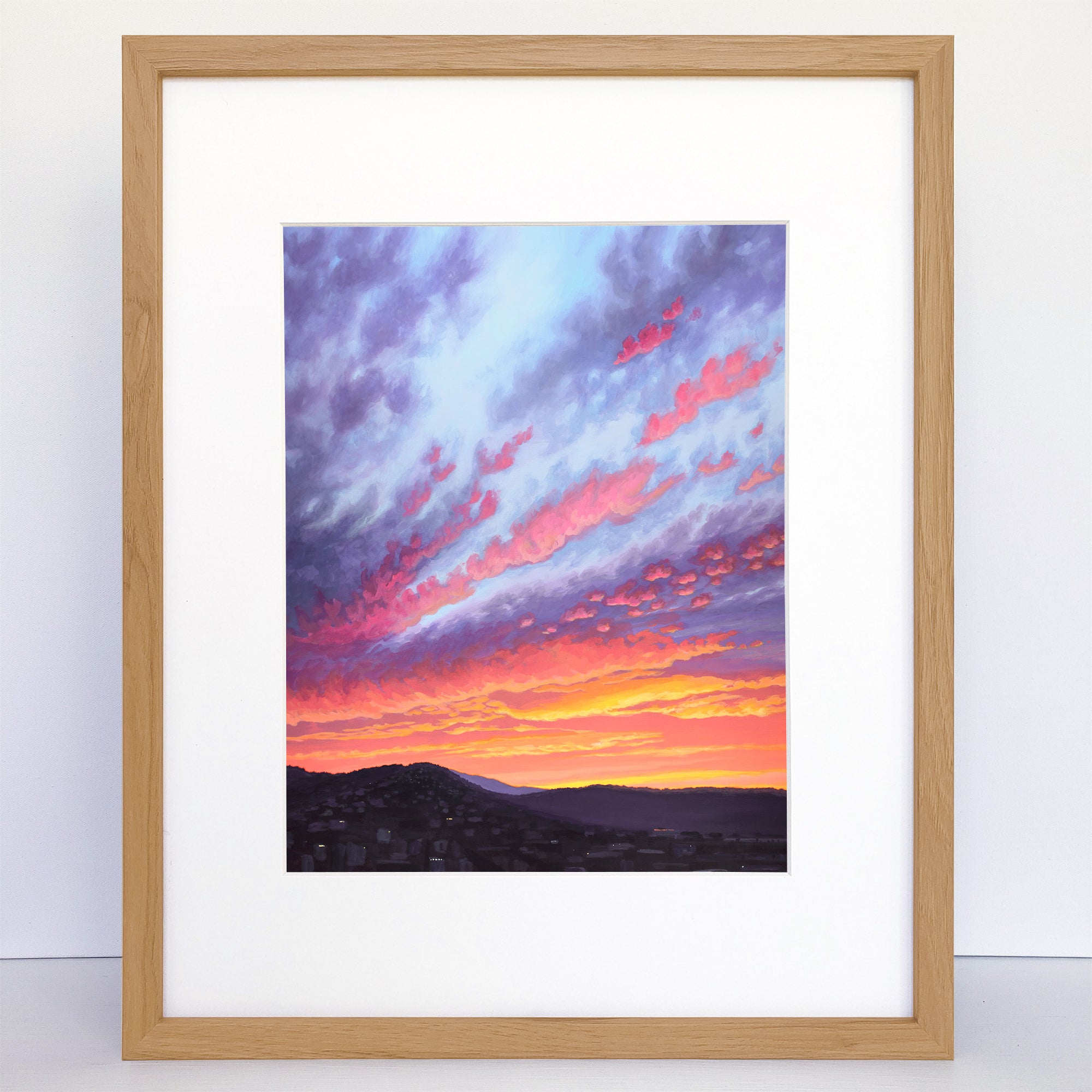 Sunset Over the West Hills 5 a Vertical Art Print - Arte House