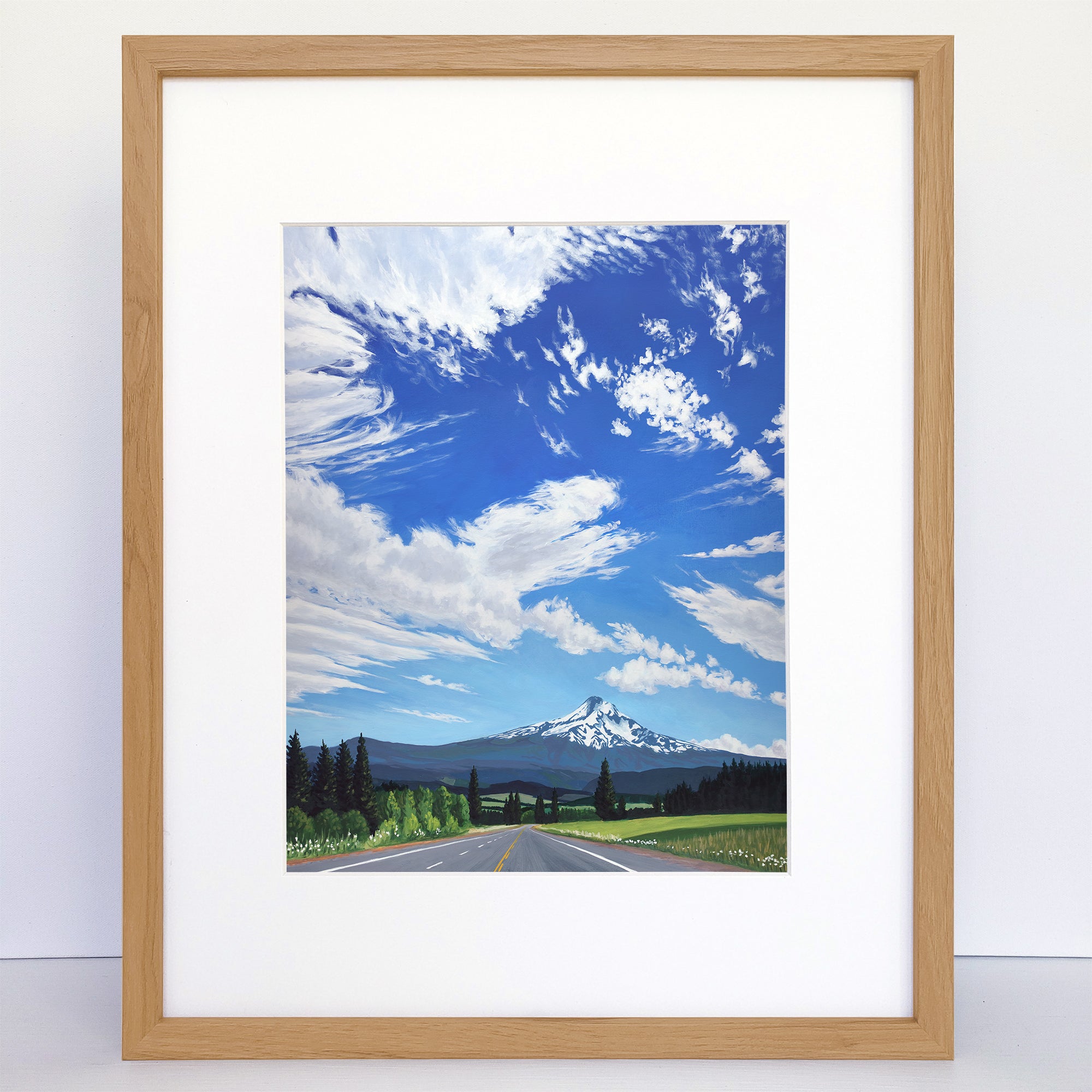 Mt. Hood in Cherry Season a Vertical Art Print - Arte House
