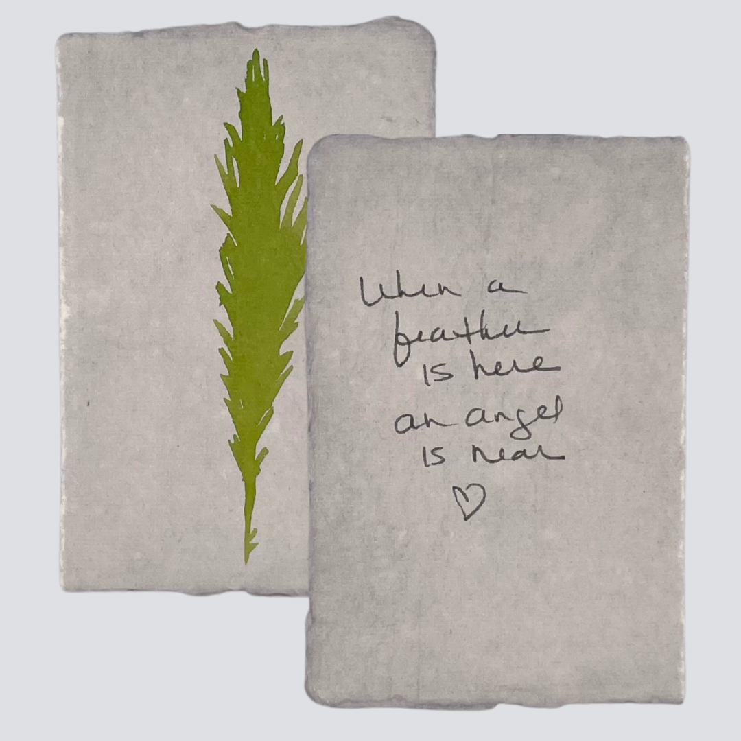 Large Chartreuse Angel Feather - Arte House