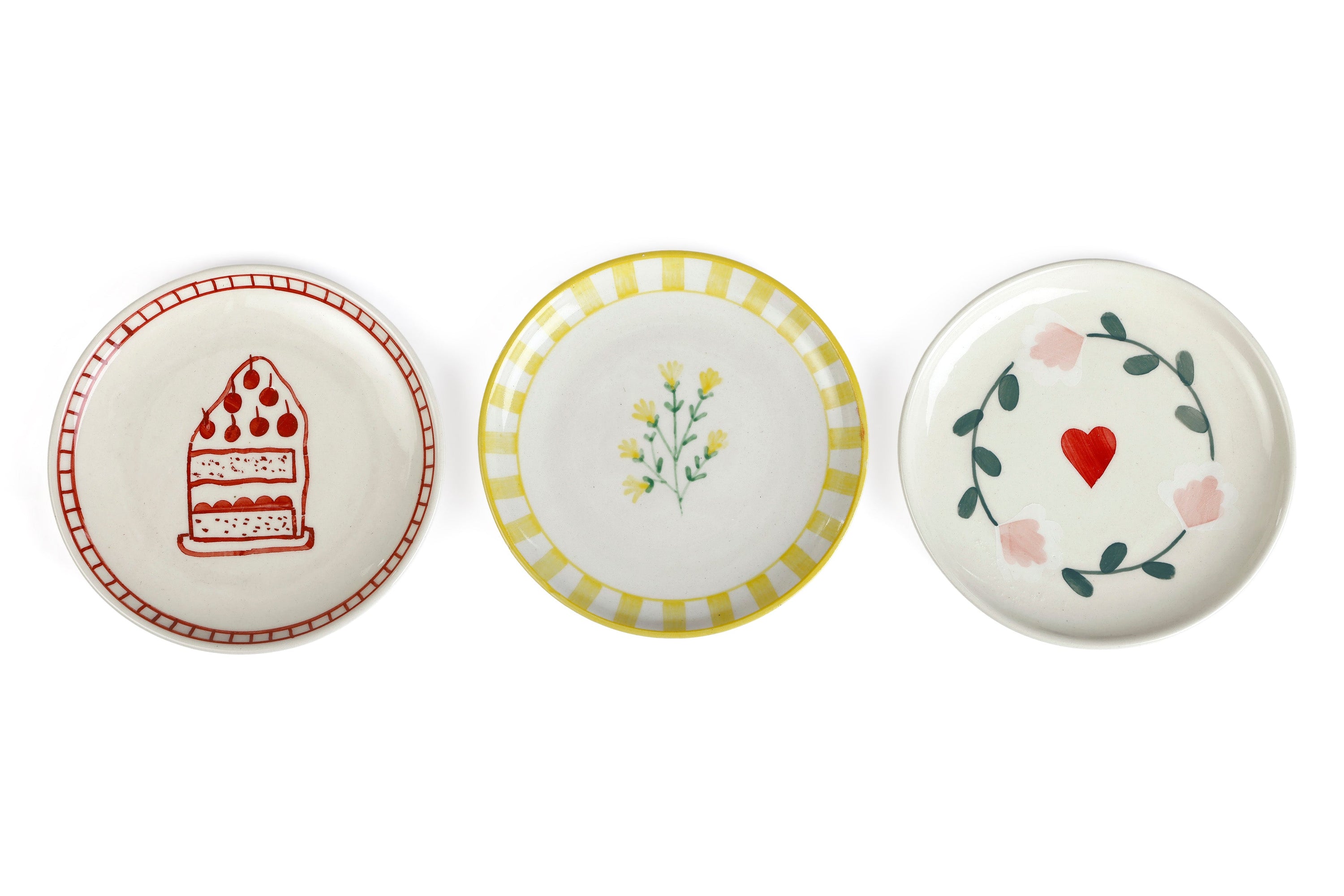 Ceramic Dessert Plates - Sunshine Spring , 7 Inches - Arte House