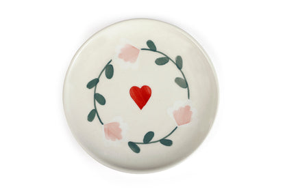 Ceramic Dessert Plates - Amour Petal , 7 Inches - Set of 4