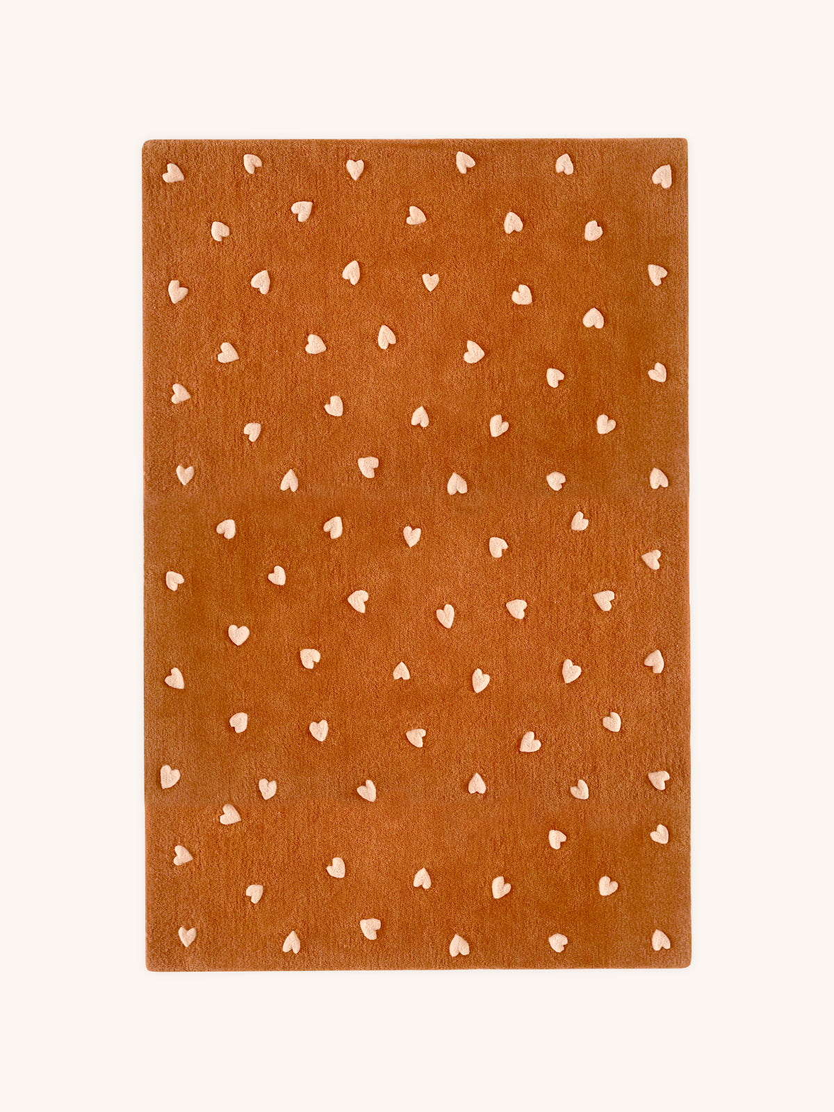 Rug HEARTS Brown / Pink Print 3.9 x 5.9 ft - Arte House