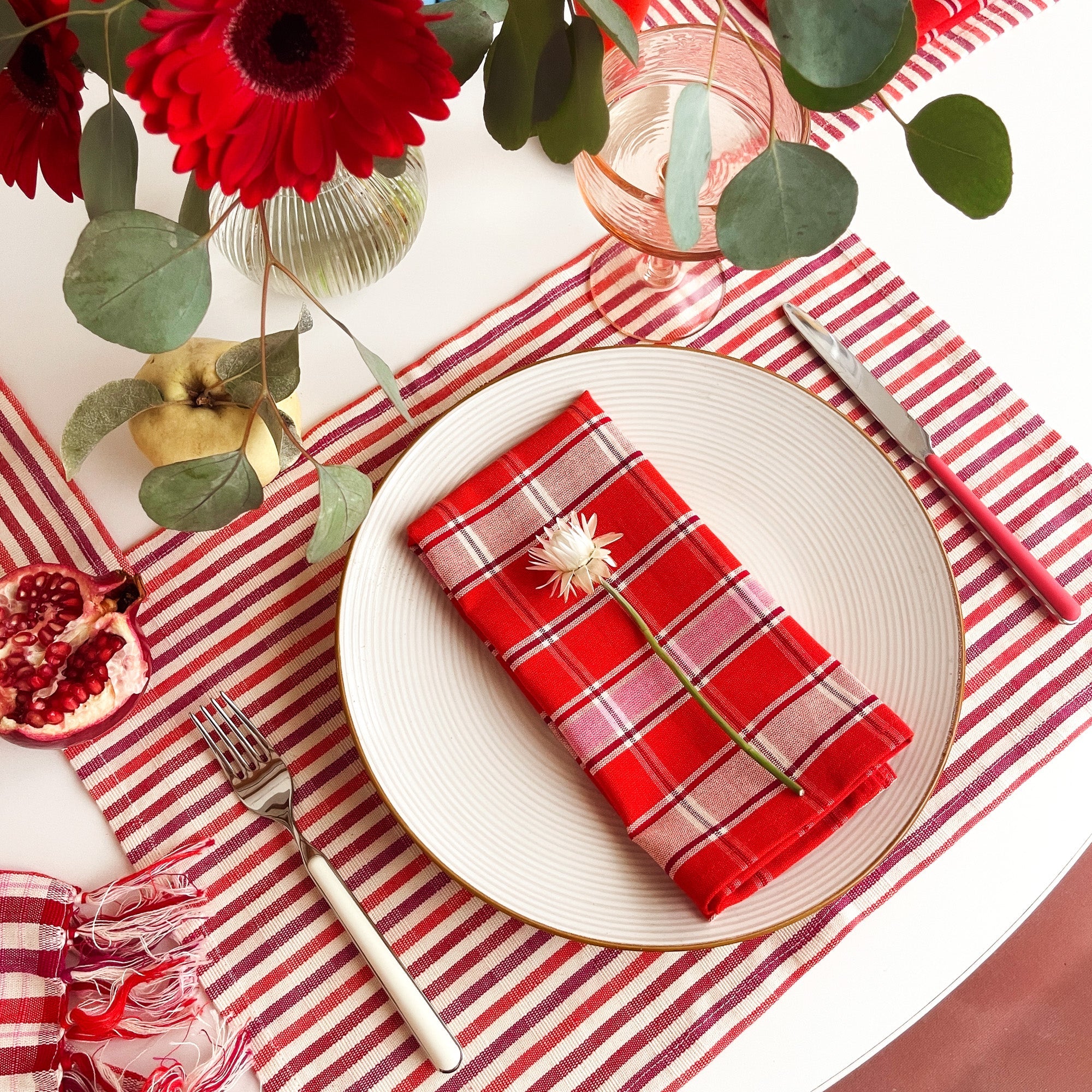 Camila Plaid Dinner Napkin - Arte House
