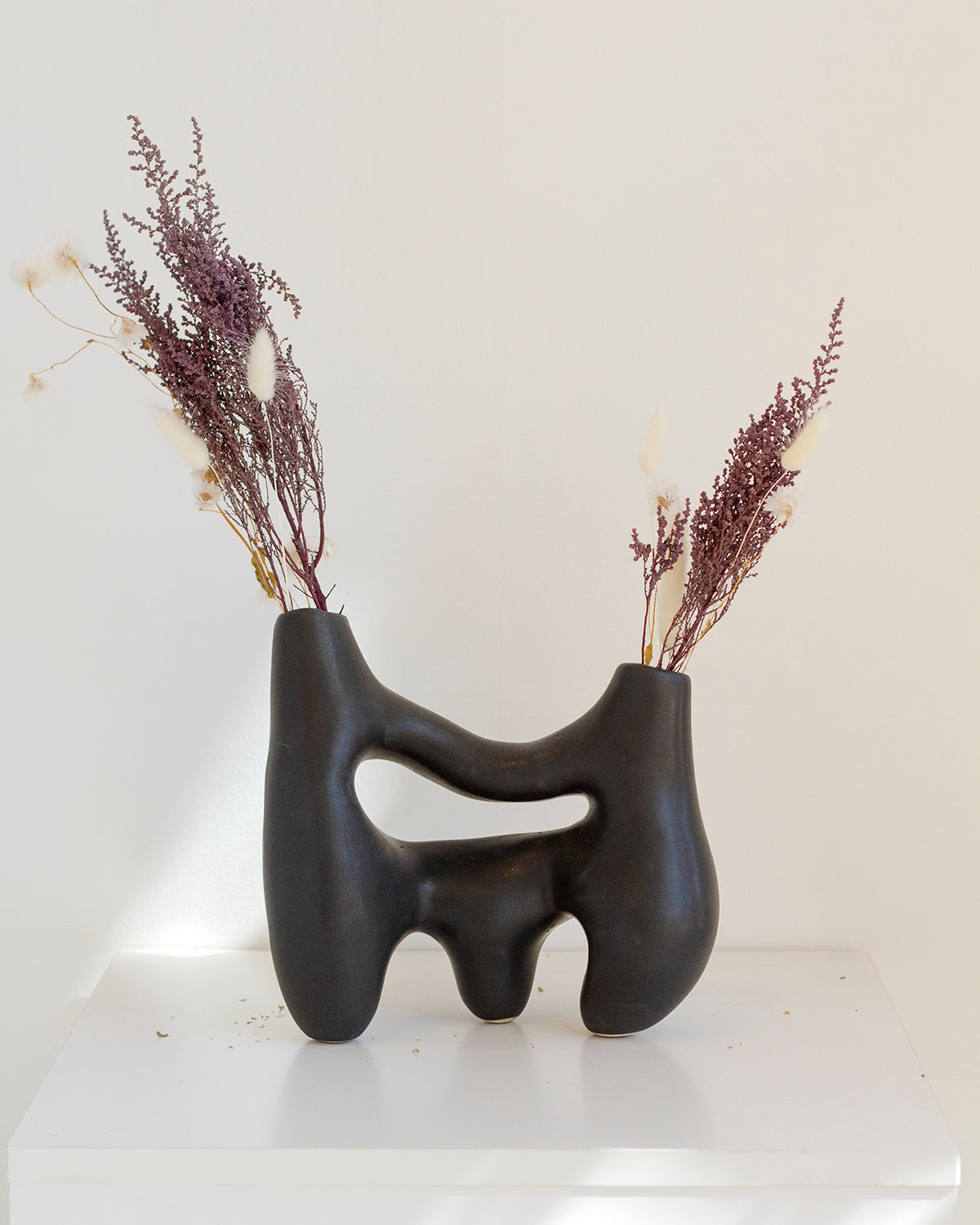 Symbiosis Clay Vase - Charcoal Black - Arte House