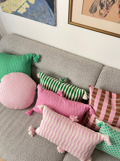 Antigua Pillow - Bubblegum Pink Solid