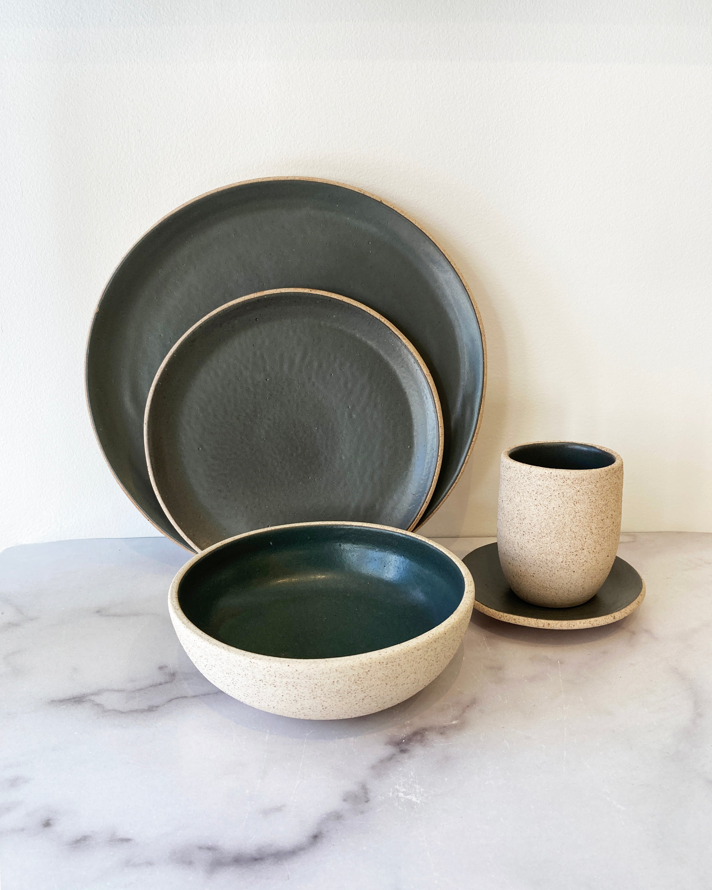 Luna Handmade Ceramic Dinnerware - Gray - Arte House