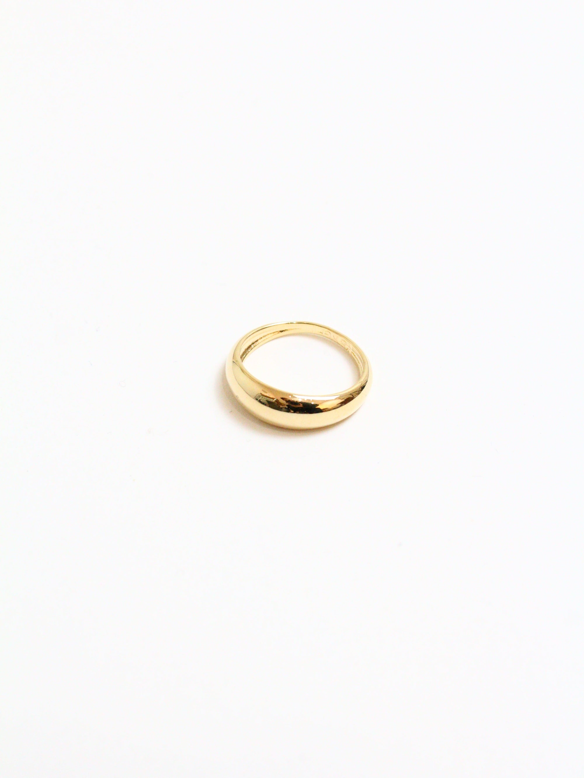 18k Gold Filled Mini Polished Dome Ring