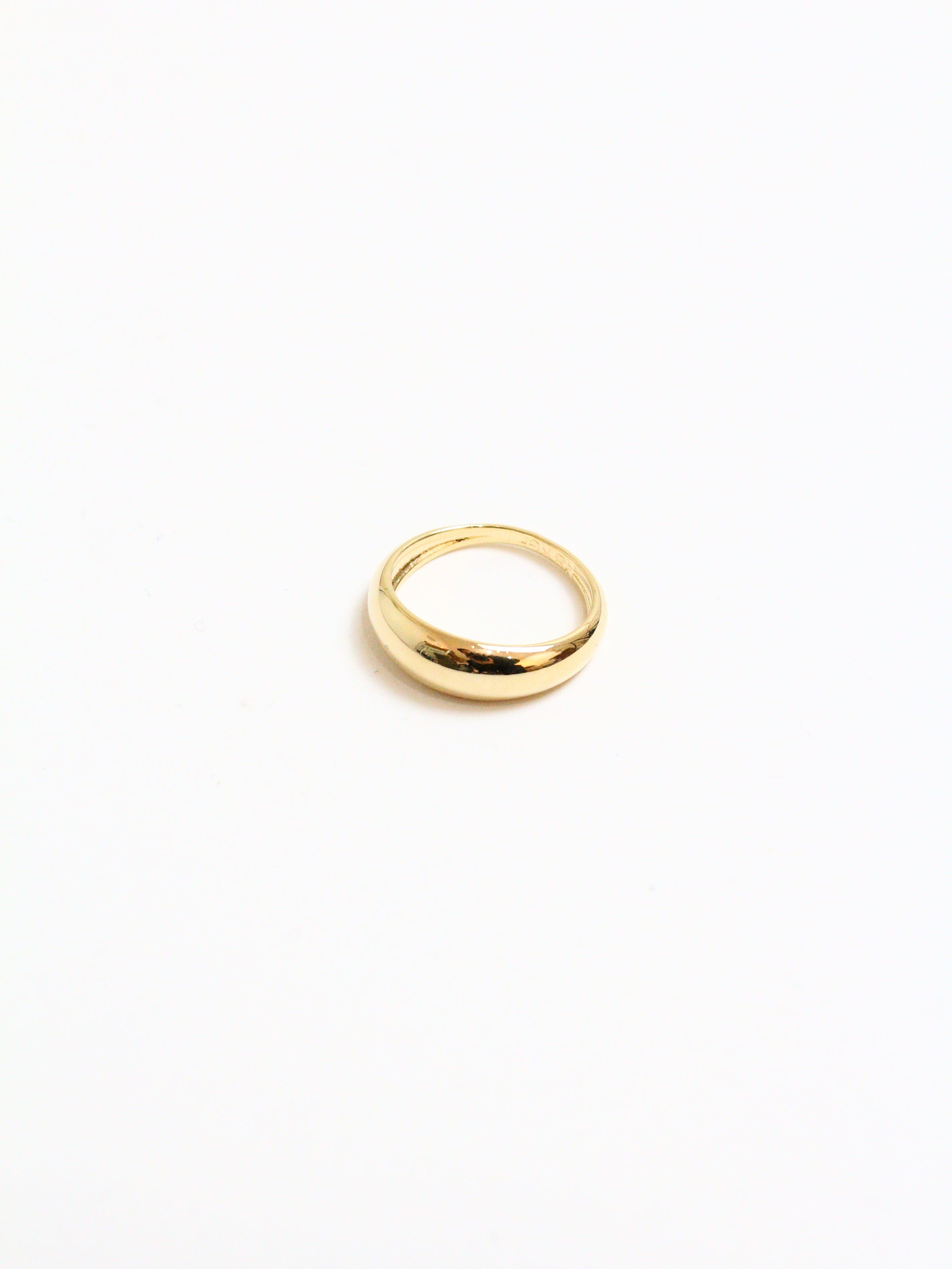 18k Gold Filled Mini Polished Dome Ring