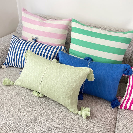 Antigua Pillow - Light Pistachio Solid