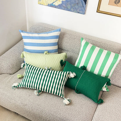 Antigua Pillow - Emerald Stripe