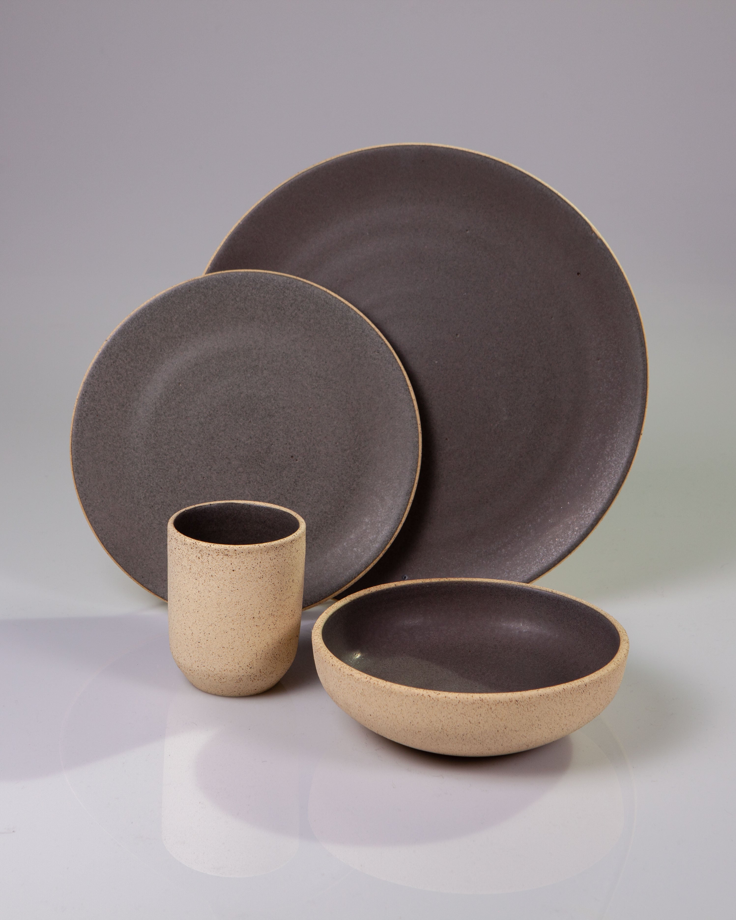 Luna Handmade Ceramic Dinnerware - Gray - Arte House