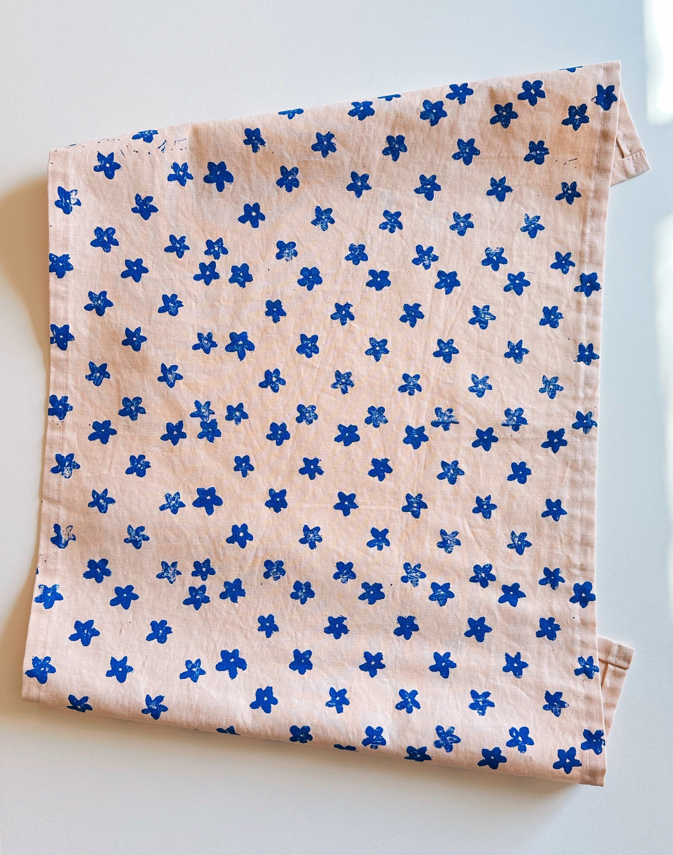 Blue Mini Floral on Blush Table Runner