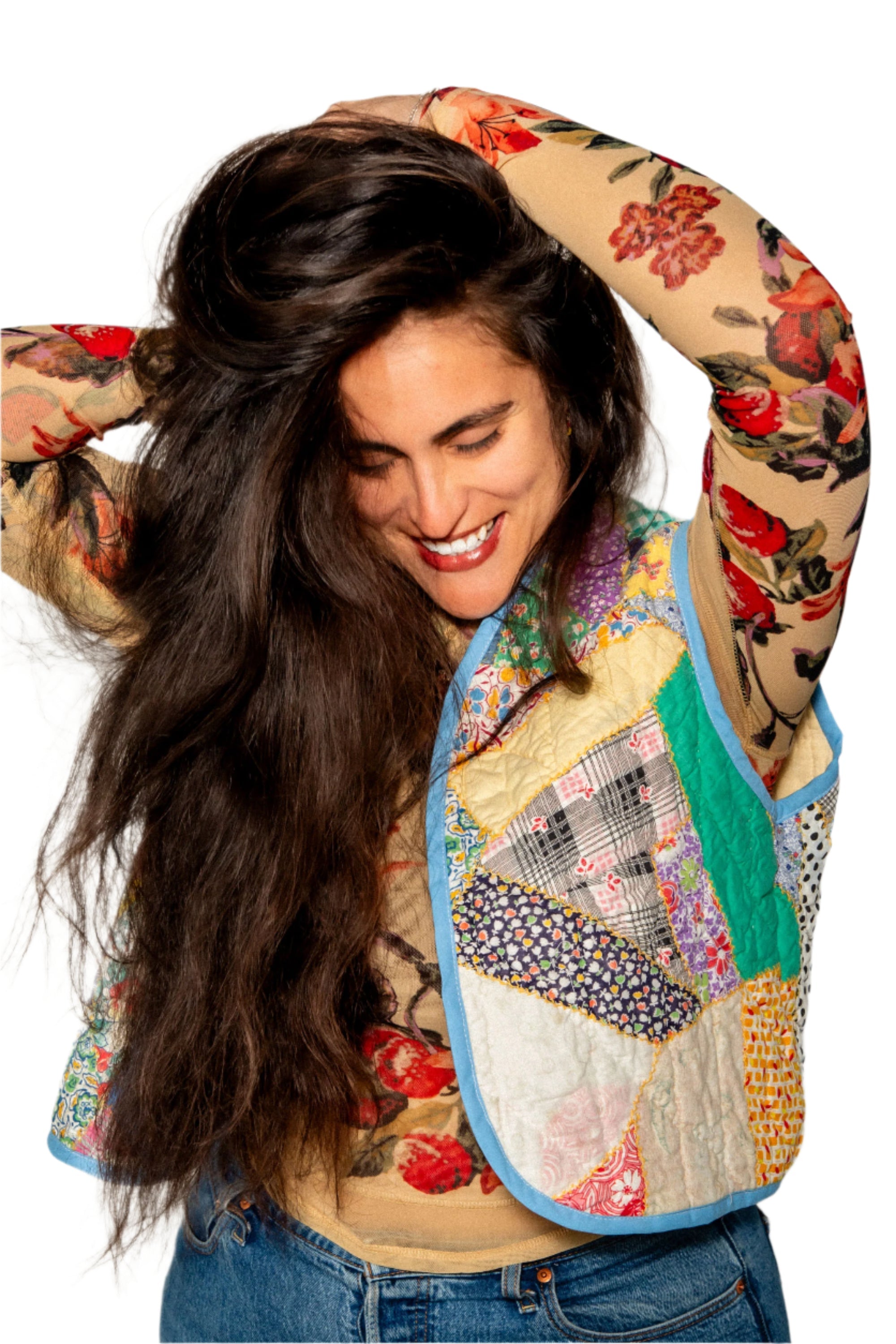 Crazy Feedsack Bloom Vest (Large) - Arte House