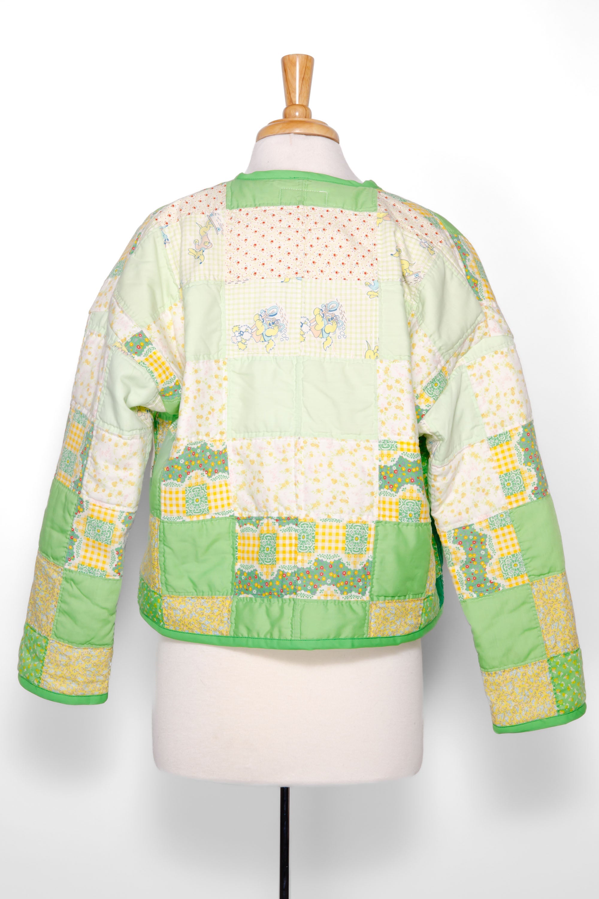 Green ATW Cropped Cardigan Coat (Small) - Arte House