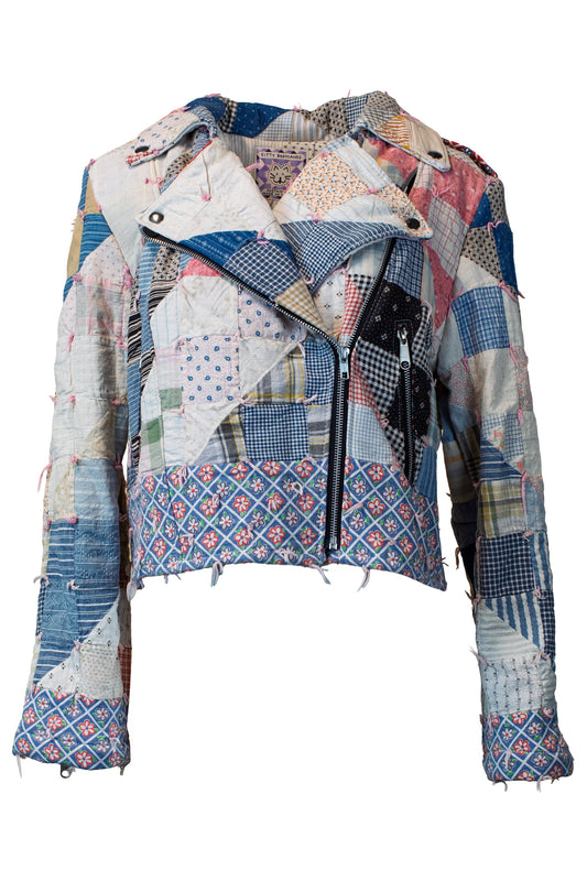 ATW Feedsack Cropped Biker Jacket (M)