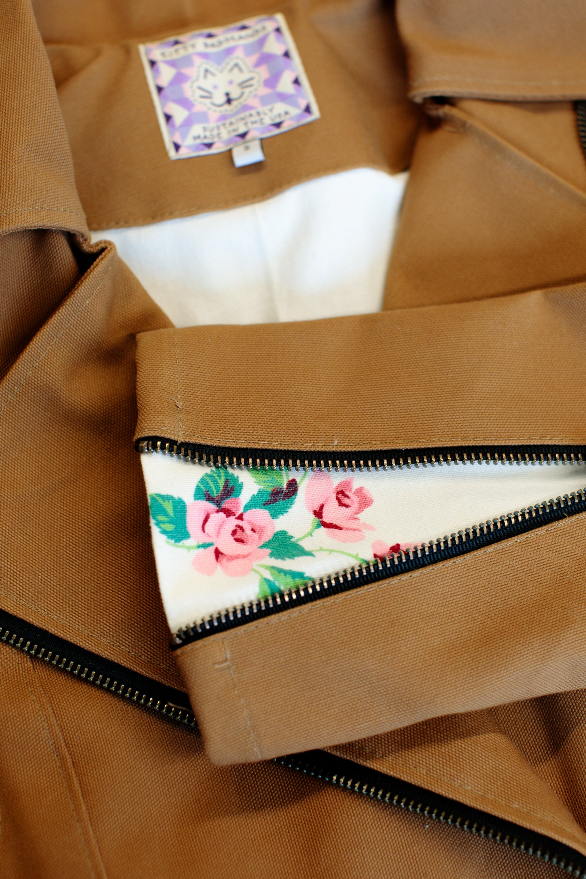 Wilendur Rose Canvas Adeline Biker Jacket (S) - Arte House