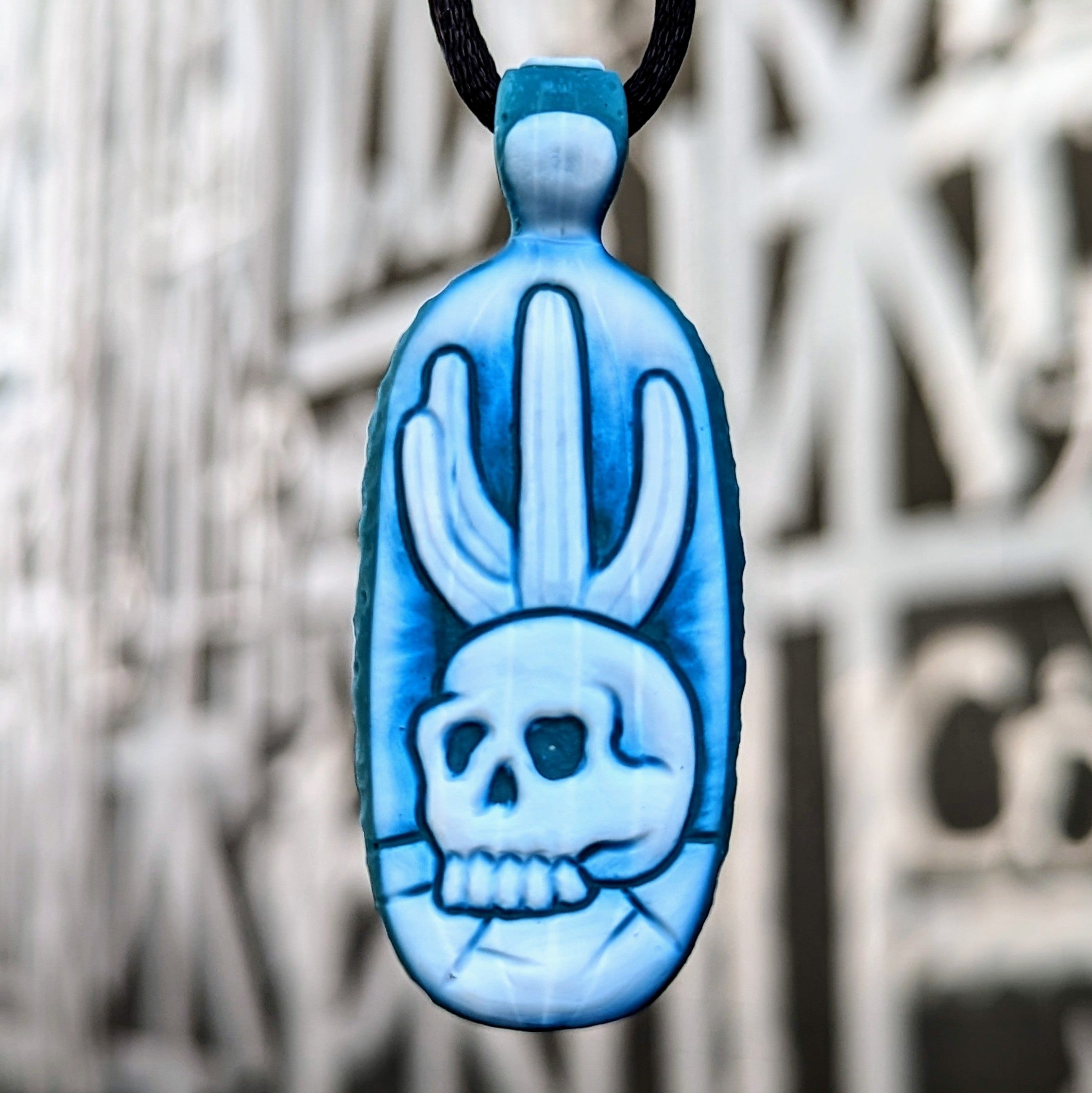 Kellie Thurston "Skull & Cactus" Pendant