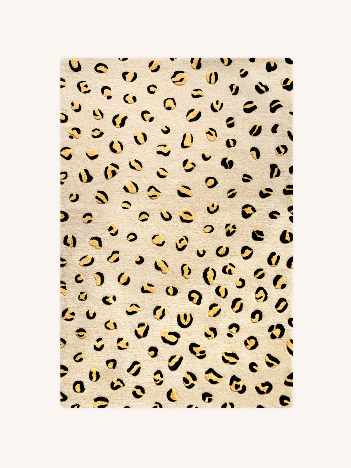 Rug LEOPARD Beige / Brown and Black Print 3.9 x 5.9 ft - Arte House