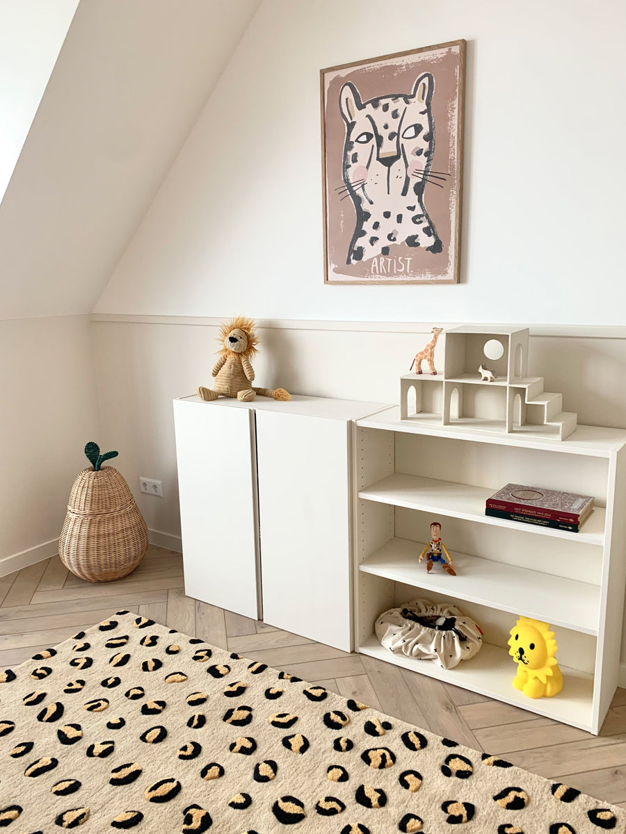 Rug LEOPARD Beige / Brown and Black Print 6.5 x 9.8 ft - Arte House