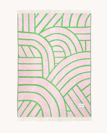 Blanket LINES Pink / Apple 4.25 x 6.5 ft