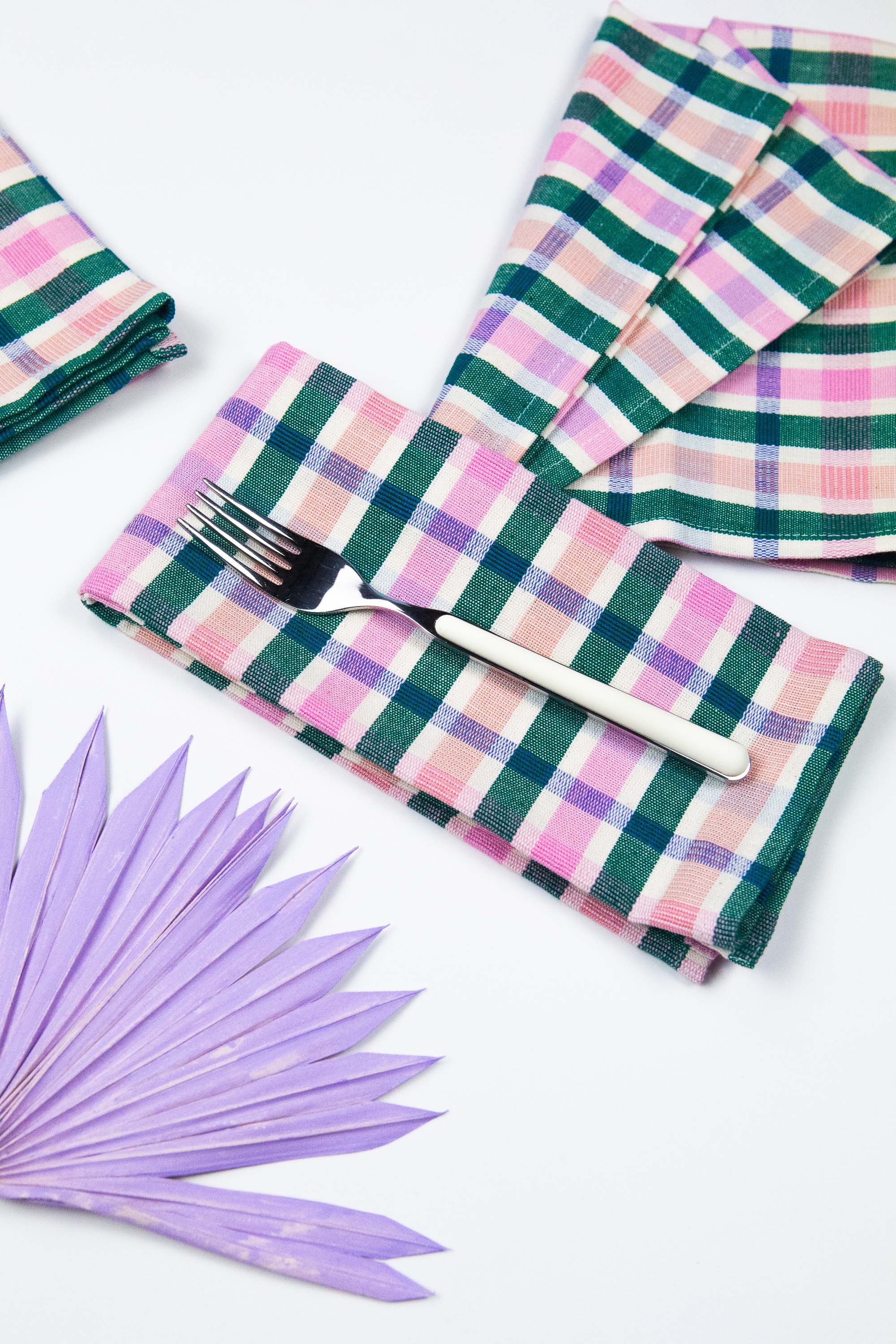 Lola Plaid Dinner Napkin - Arte House