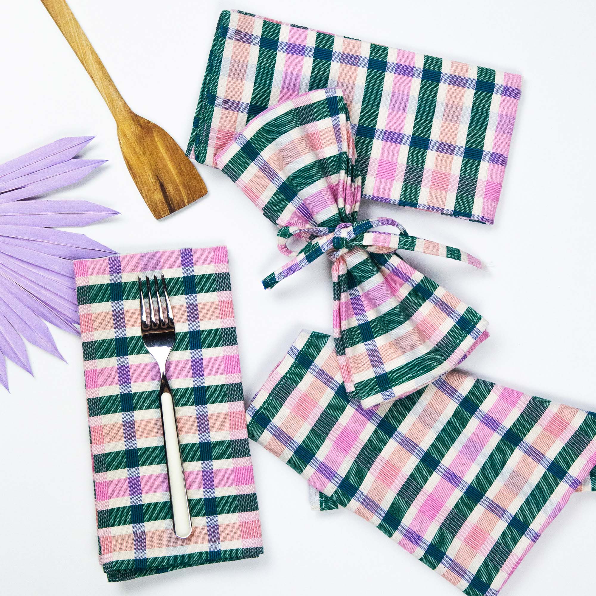 Lola Plaid Dinner Napkin - Arte House