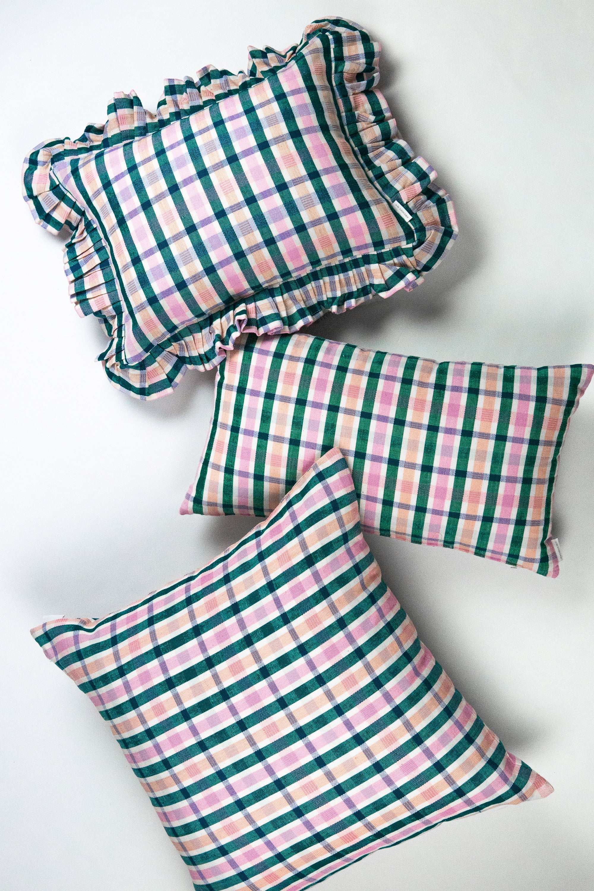 Lola Ruffle Plaid Pillow