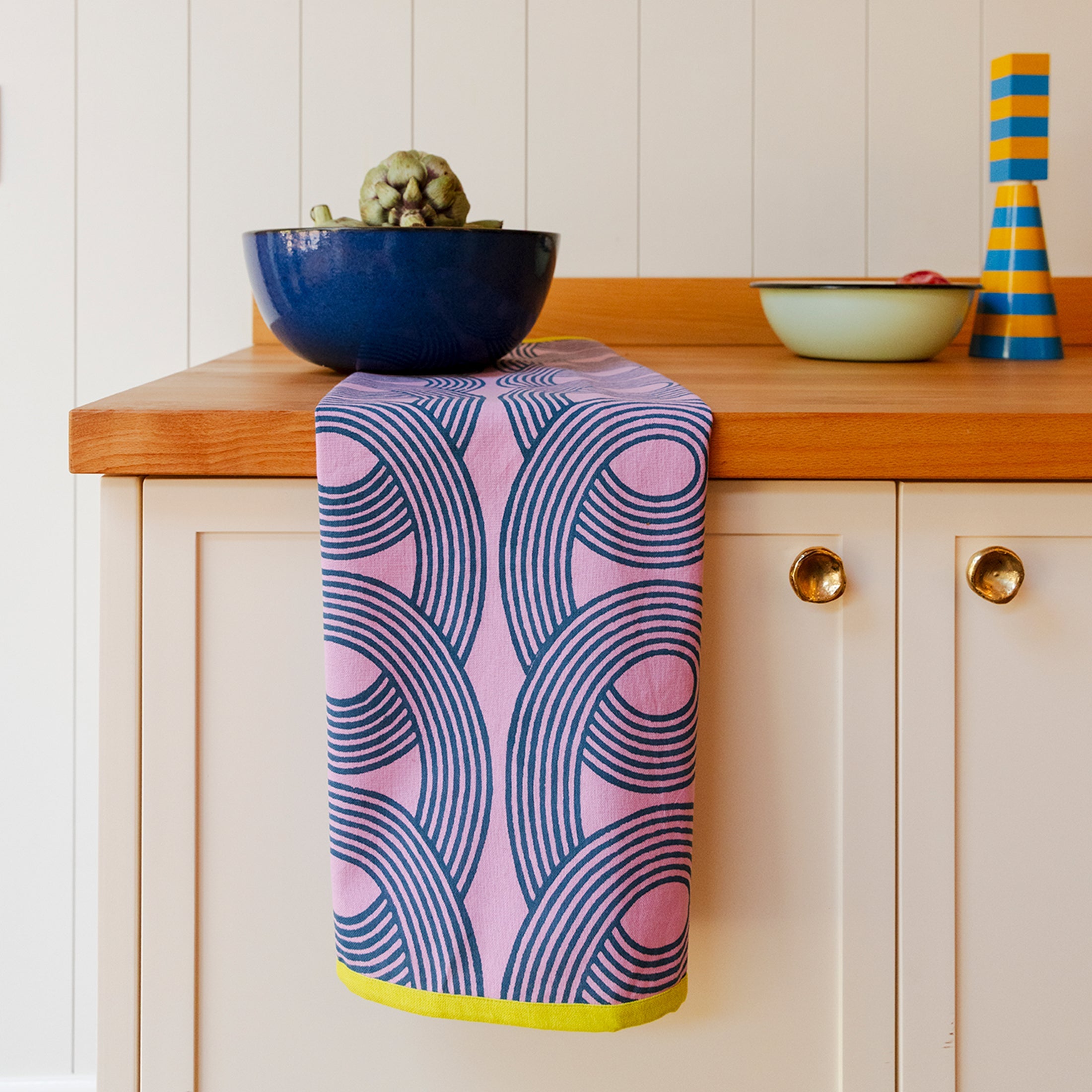 Orchid Loops Tea Towel